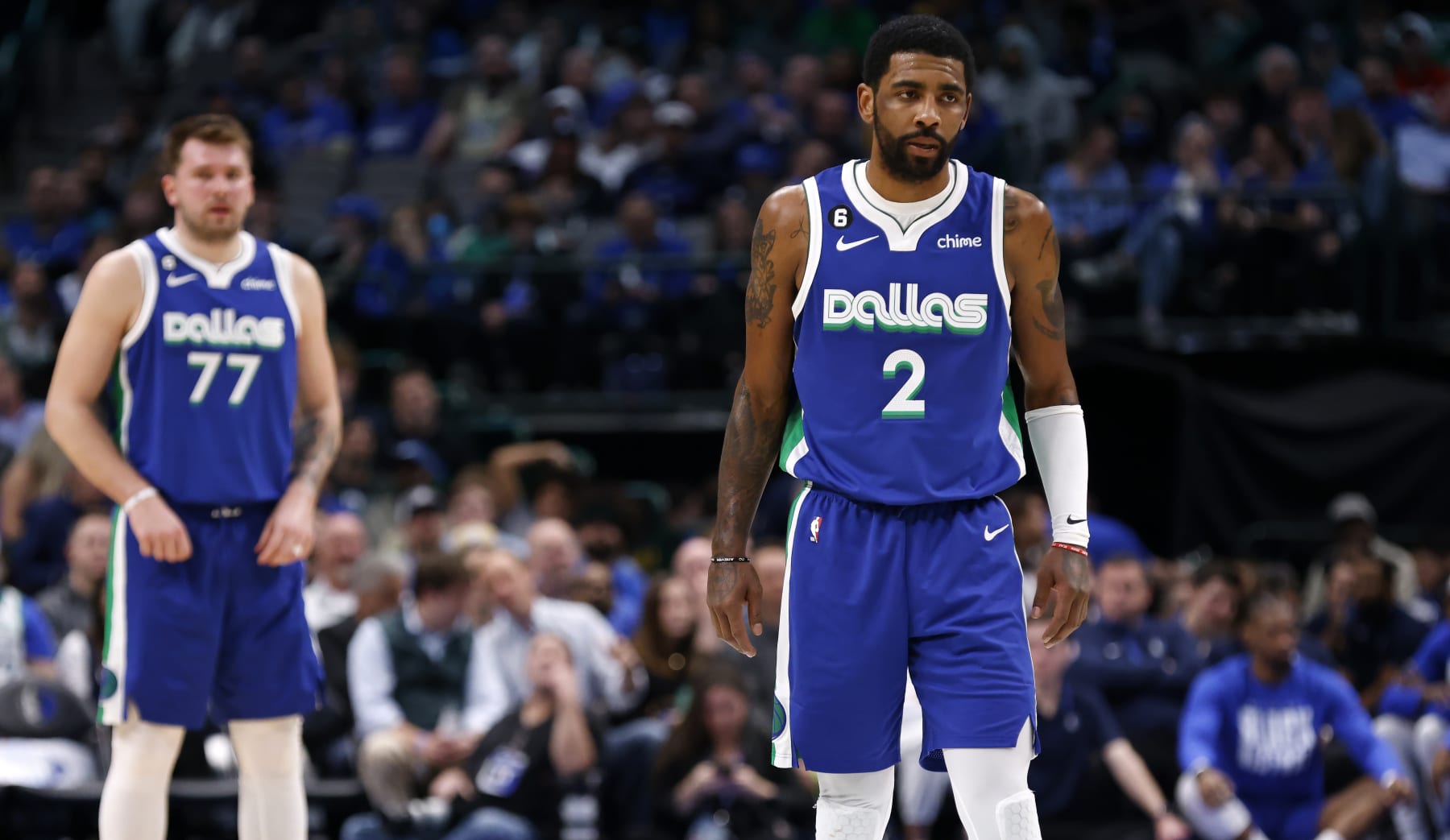 Kyrie Irving and Luka DonÄiÄ.