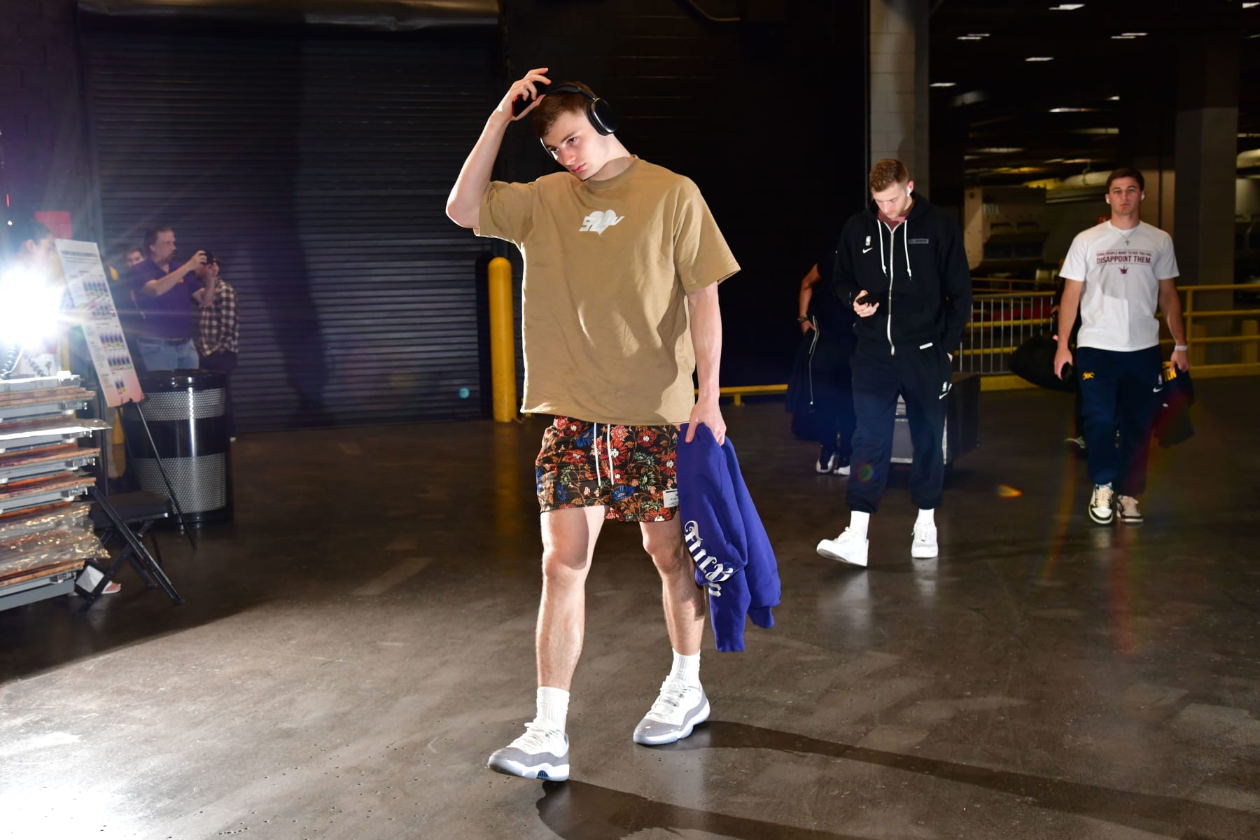 PHOENIX, AZ - MAY 11: Christian Braun #0 of the Denver Nuggets arrives to the arena prior to the game against the Phoenix Suns during Game 6 of the 2023 NBA Playoffs Western Conference semi-finals on May 11, 2023 at Footprint Center in Phoenix, Arizona. NOTE TO USER: User expressly acknowledges and agrees that, by downloading and or using this photograph, user is consenting to the terms and conditions of the Getty Images License Agreement. Mandatory Copyright Notice: Copyright 2023 NBAE (Photo by Kate Frese/NBAE via Getty Images)