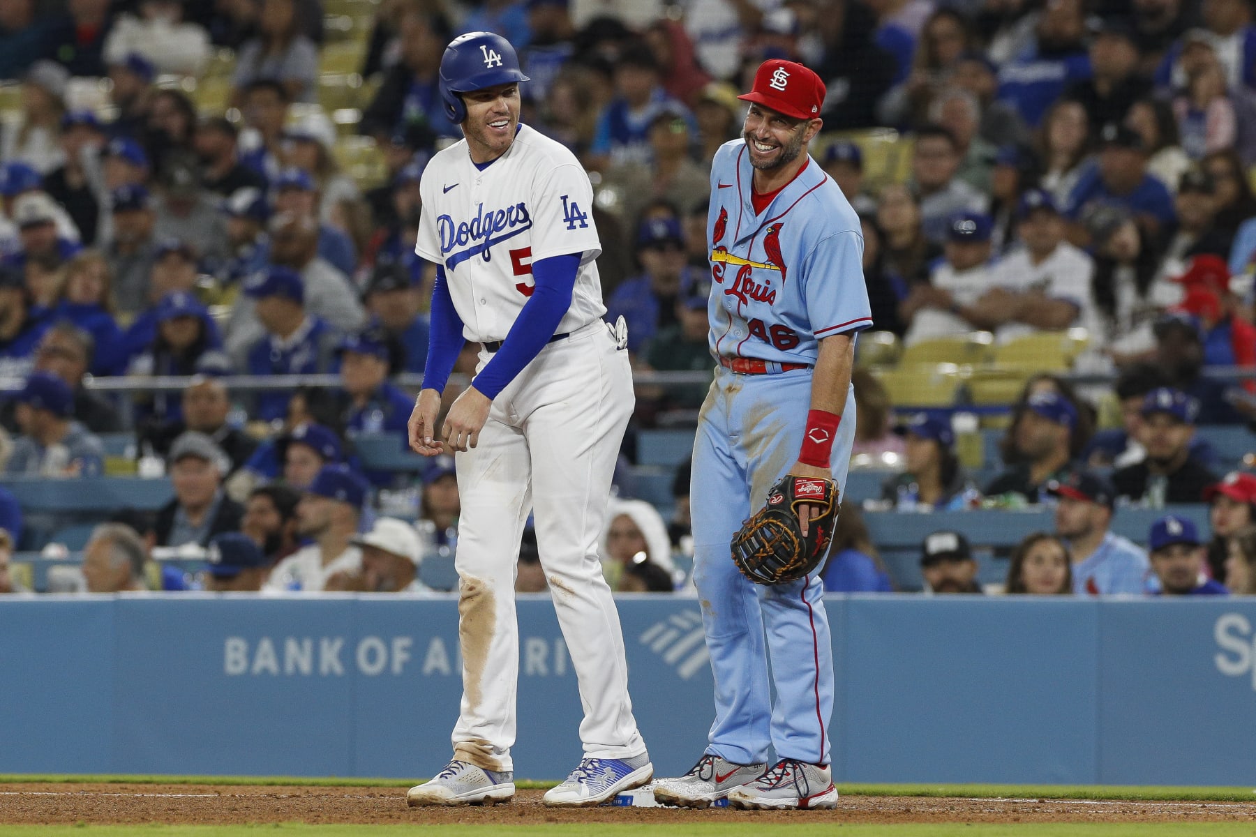Los Angeles' Freddie Freeman and St. Louis' Paul Goldschmidt