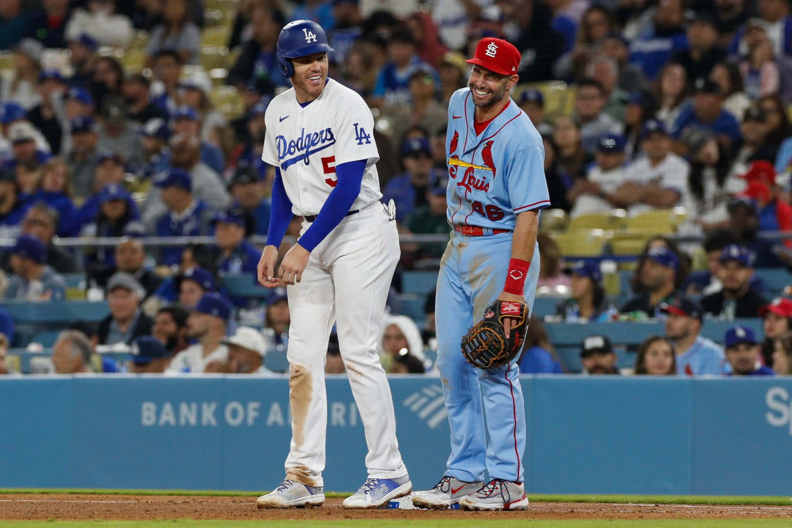 Los Angeles' Freddie Freeman and St. Louis' Paul Goldschmidt Los Angeles' Freddie Freeman and St. Louis' Paul Goldschmidt