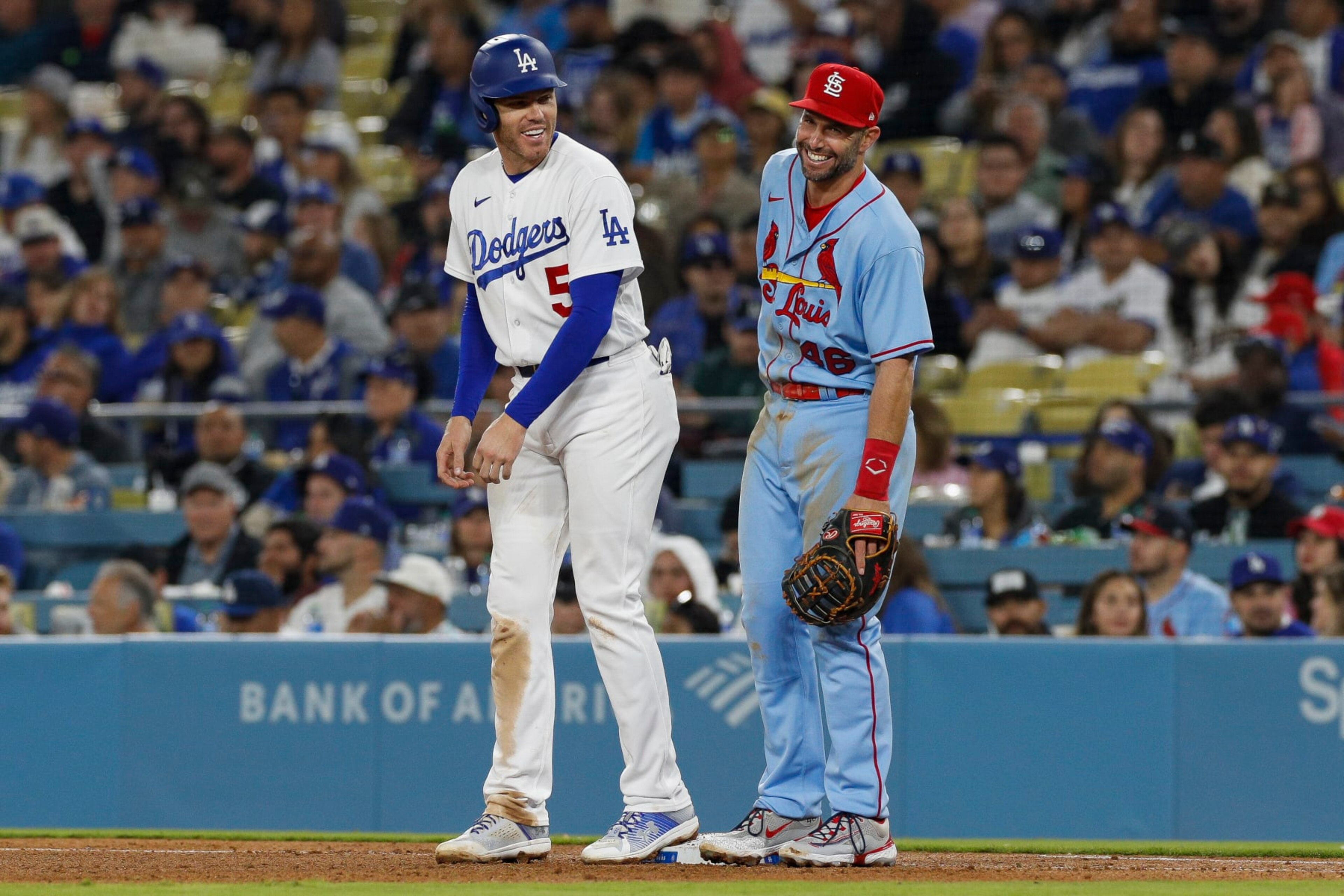 Los Angeles' Freddie Freeman and St. Louis' Paul Goldschmidt