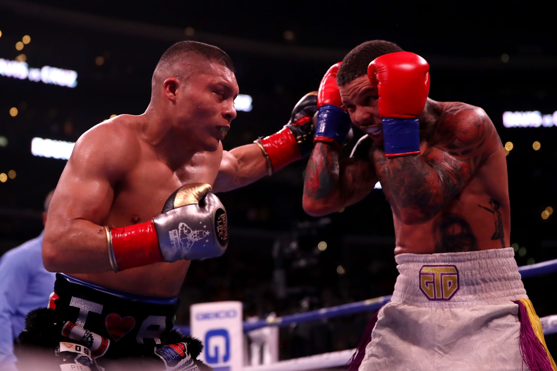 Isaac Cruz (left) and Gervonta Davis