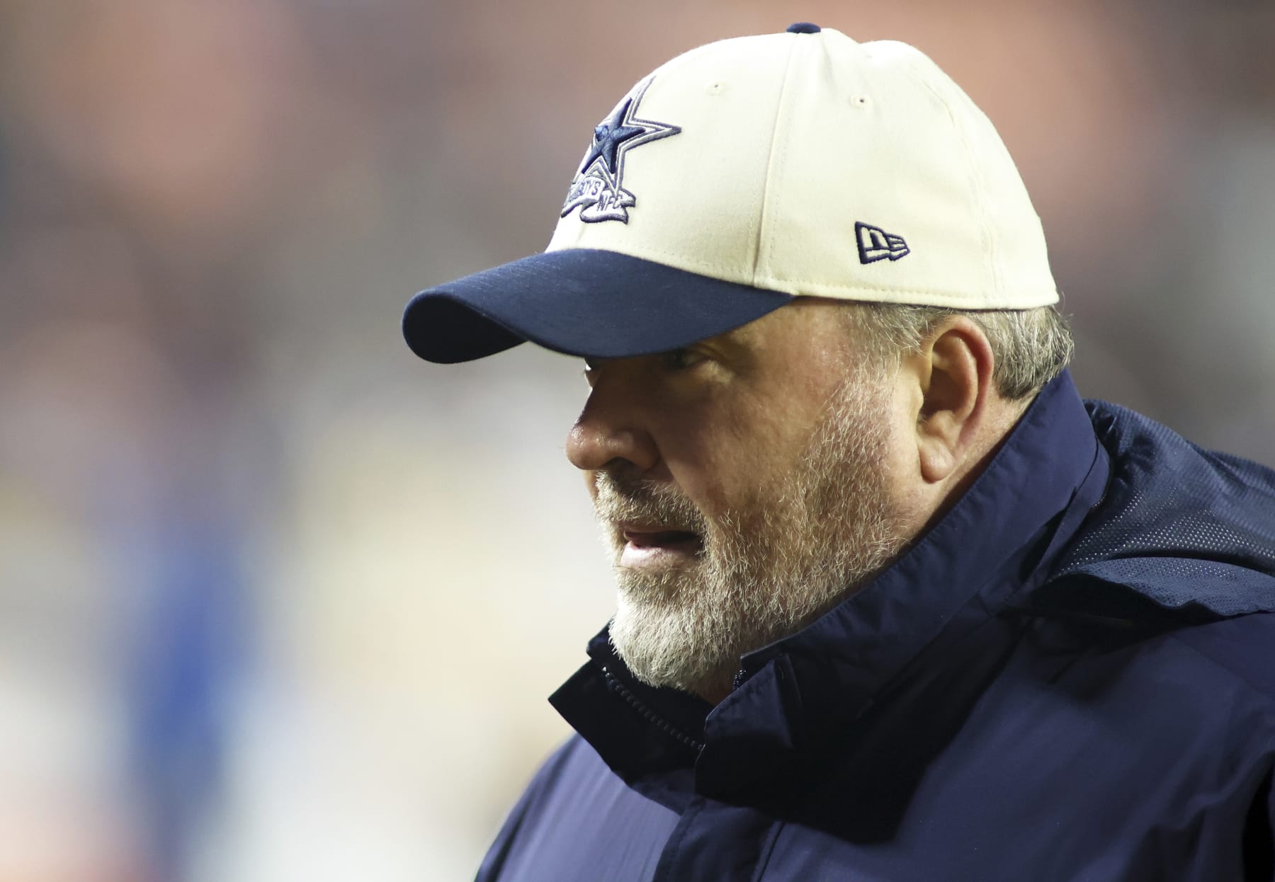 Dallas Cowboys head coach Mike McCarthy pictured after an NFL football game against the Washington Commanders, Sunday, January 8, 2023 in Landover. (AP Photo/Daniel Kucin Jr.)
