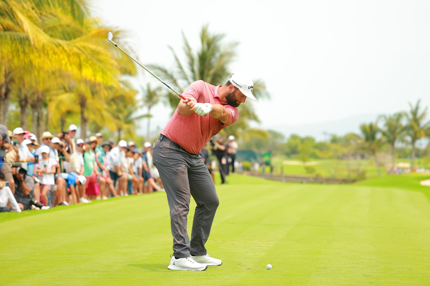 PUERTO VALLARTA, MEXICO - APRIL 30:  Jon Rahm of Spain plays his shot from the 5th tee during the final round of the Mexico Open at Vidanta on April 30, 2023 in Puerto Vallarta, Jalisco. (Photo by Hector Vivas/Getty Images)