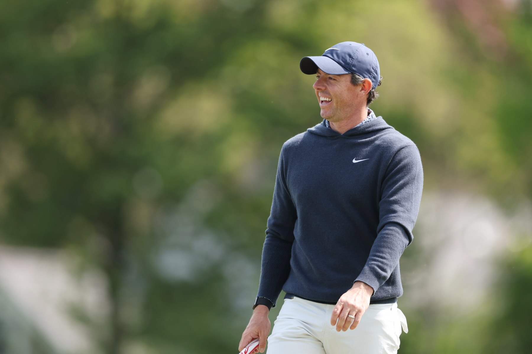 ROCHESTER, NEW YORK - MAY 15: Rory McIlroy of Northern Ireland looks on during a practice round prior to the 2023 PGA Championship at Oak Hill Country Club on May 15, 2023 in Rochester, New York. (Photo by Warren Little/Getty Images)
