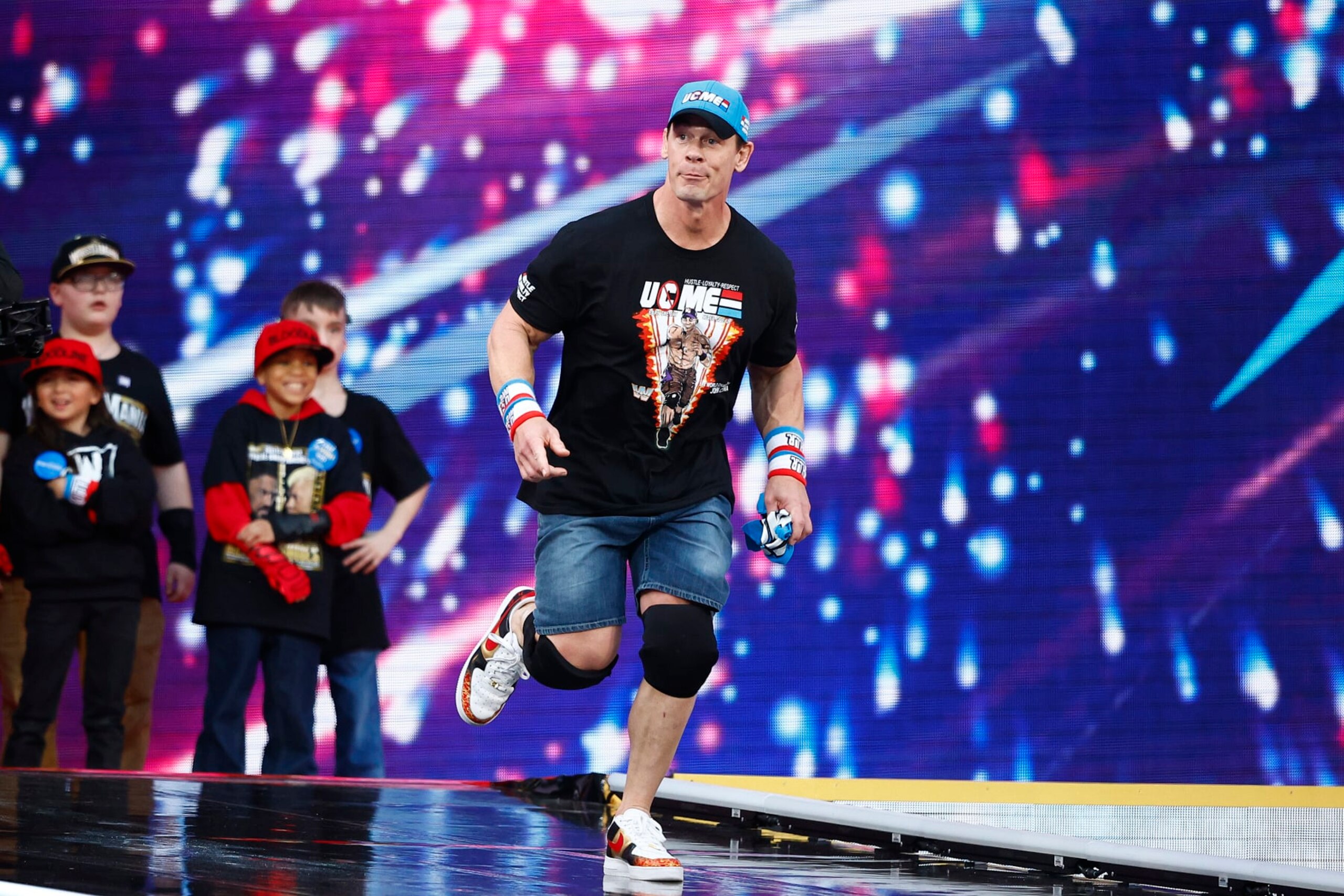 INGLEWOOD, CALIFORNIA - APRIL 01: John Cena during WrestleMania Goes Hollywood at SoFi Stadium on April 01, 2023 in Inglewood, California. (Photo by Ronald Martinez/Getty Images)