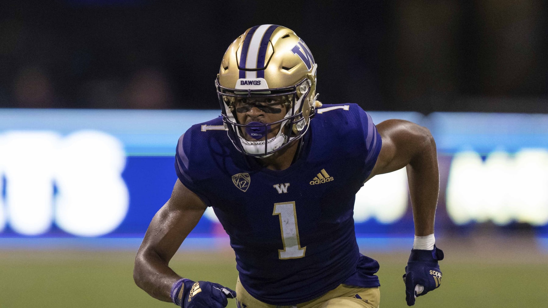 Washington wide receiver Rome Odunze is pictured during an NCAA football game against Kent State on Saturday, Sept. 3, 2022, in Seattle. Washington won 45-20. (AP Photo/Stephen Brashear)