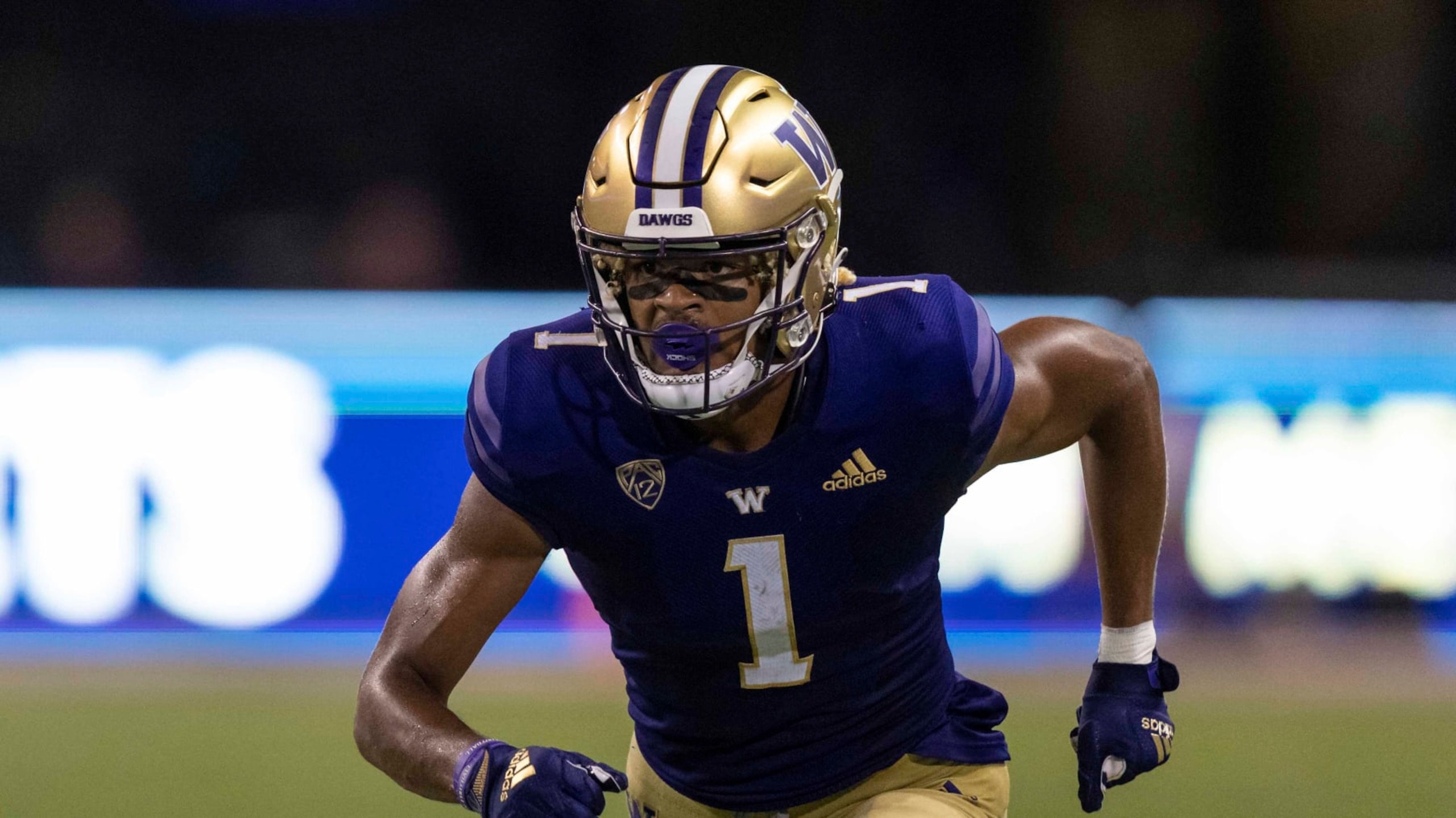Washington wide receiver Rome Odunze is pictured during an NCAA football game against Kent State on Saturday, Sept. 3, 2022, in Seattle. Washington won 45-20. (AP Photo/Stephen Brashear)