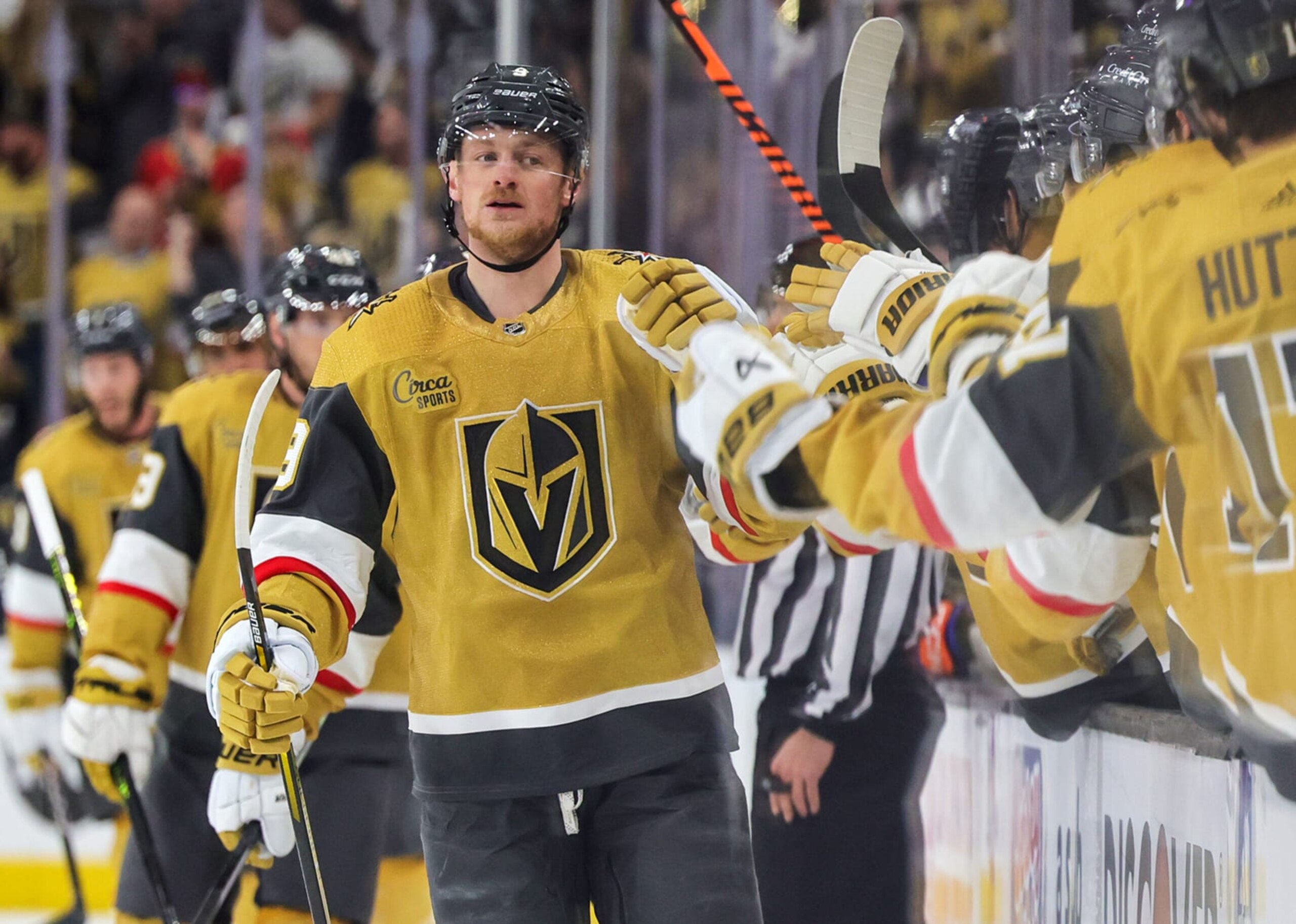 Vegas Golden Knights center Jack Eichel.