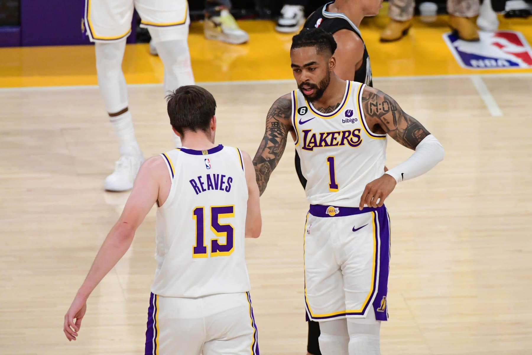 Austin Reaves and D'Angelo Russell
