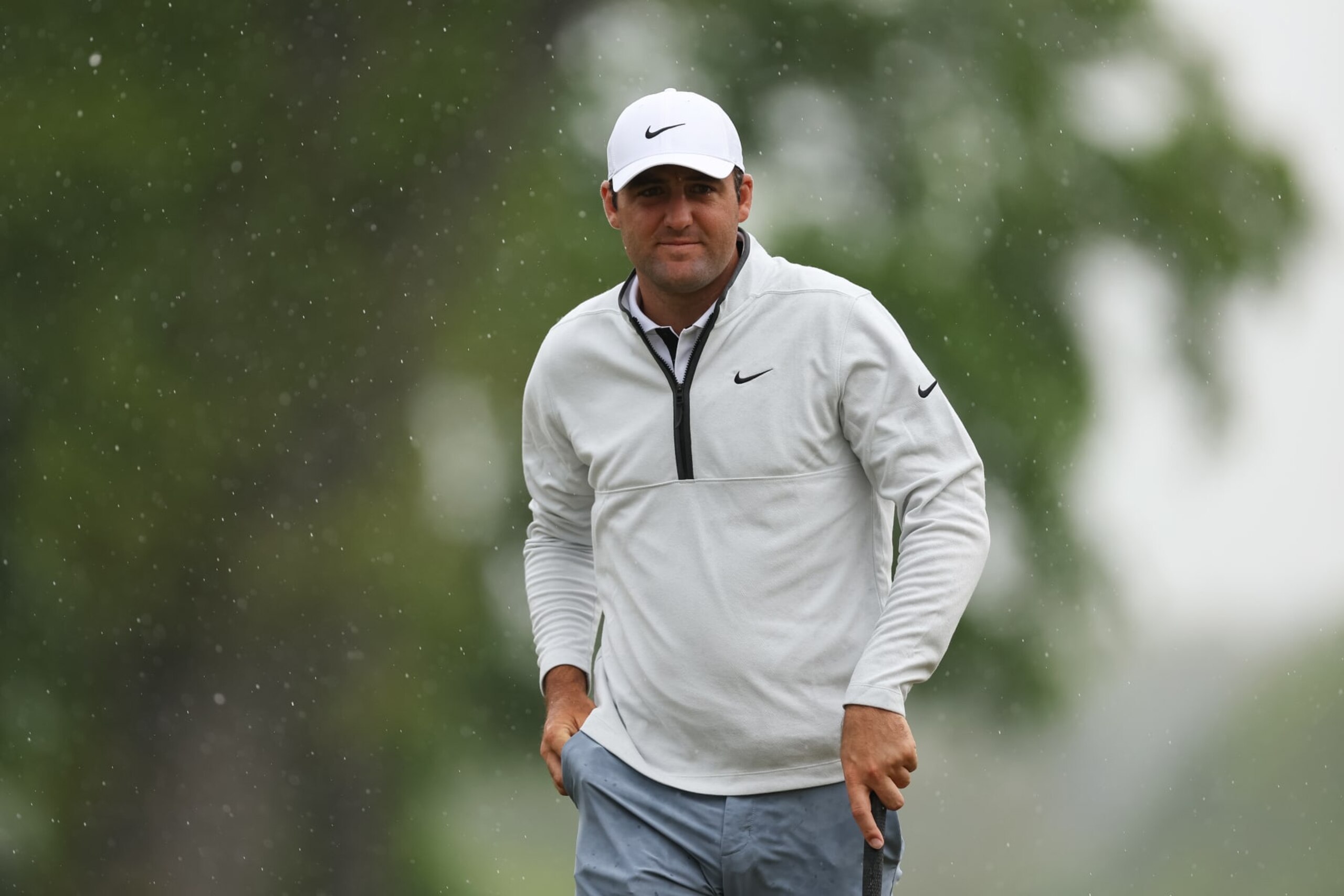 ROCHESTER, NY - MAY 19: Scottie Scheffler walks on the ninth hole during the second round of the PGA Championship at Oak Hill Country Club on Friday, May 19, 2023 in Rochester, New York. (Photo by Scott Taetsch/PGA of America via Getty Images)