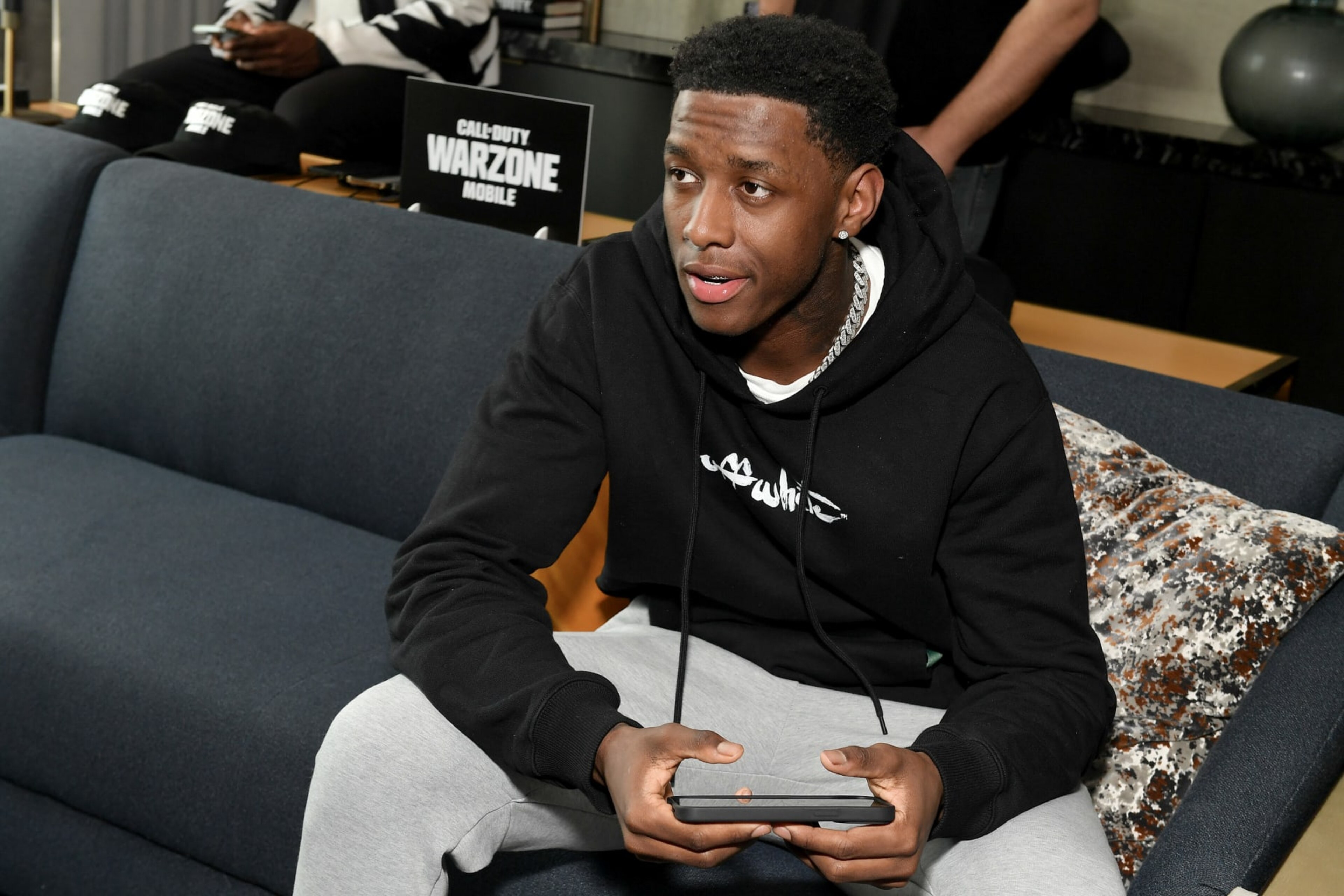 KANSAS CITY, MISSOURI - APRIL 25: Sauce Gardner attends the Call of Duty Draft Activation at Loews Kansas City Hotel on April 25, 2023 in Kansas City, Missouri. (Photo by Fernando Leon/Getty Images for Call of Duty)