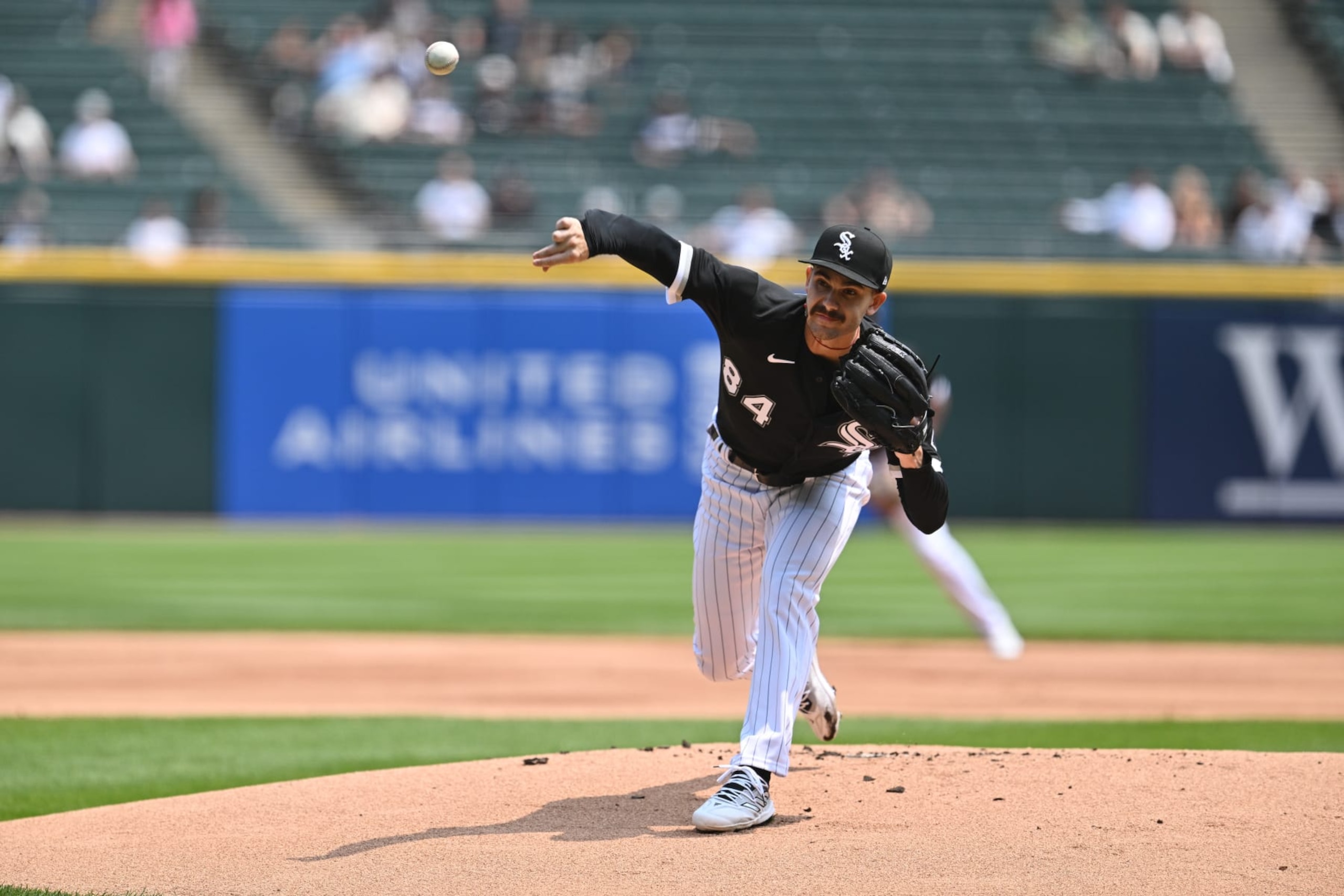 CHICAGO, IL - MAY 18:  Dylan Cease #84 of the Chicago White Sox pitches against the Cleveland Guardians at Guaranteed Rate Field on May 18, 2023 in Chicago, Illinois.  (Photo by Jamie Sabau/Getty Images)