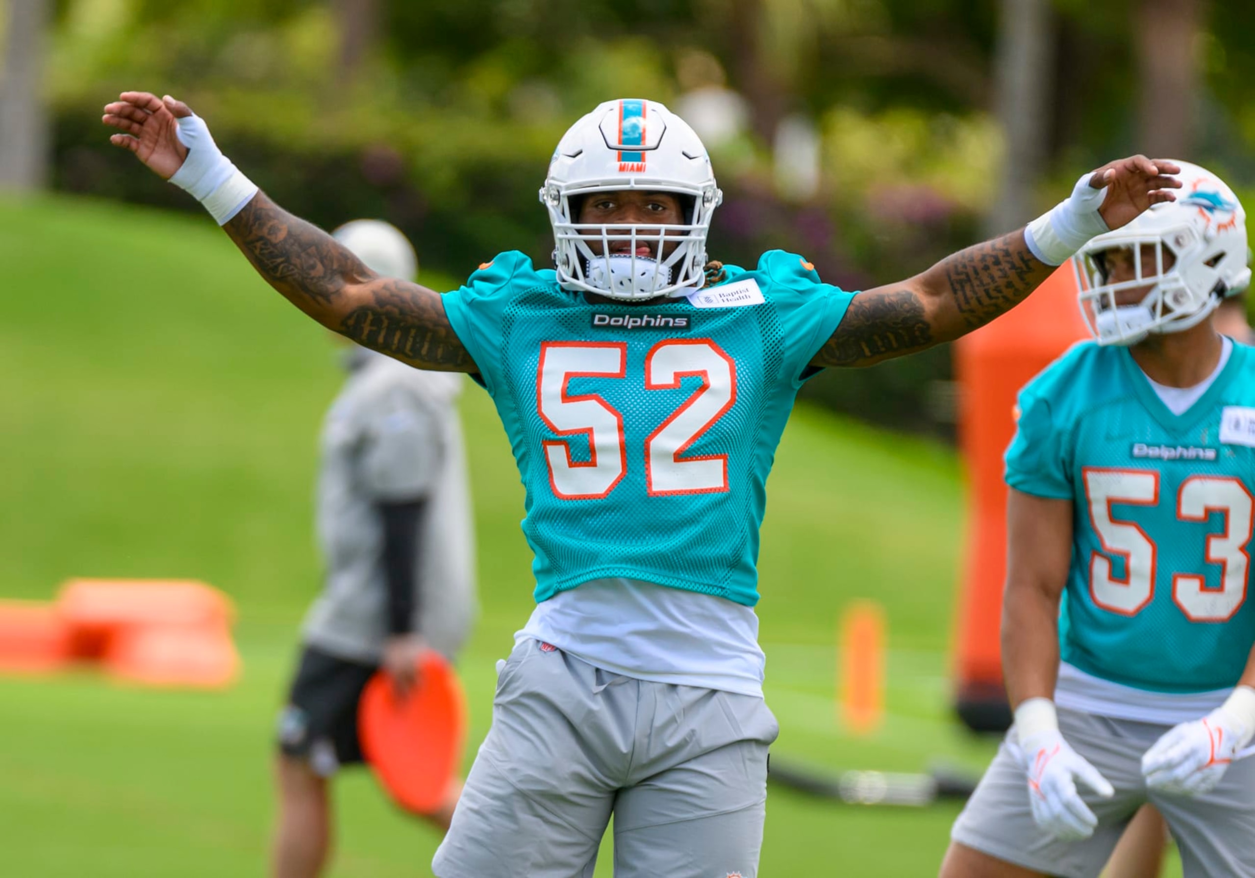 Dolphins linebacker Aubrey Miller Dolphins linebacker Aubrey Miller