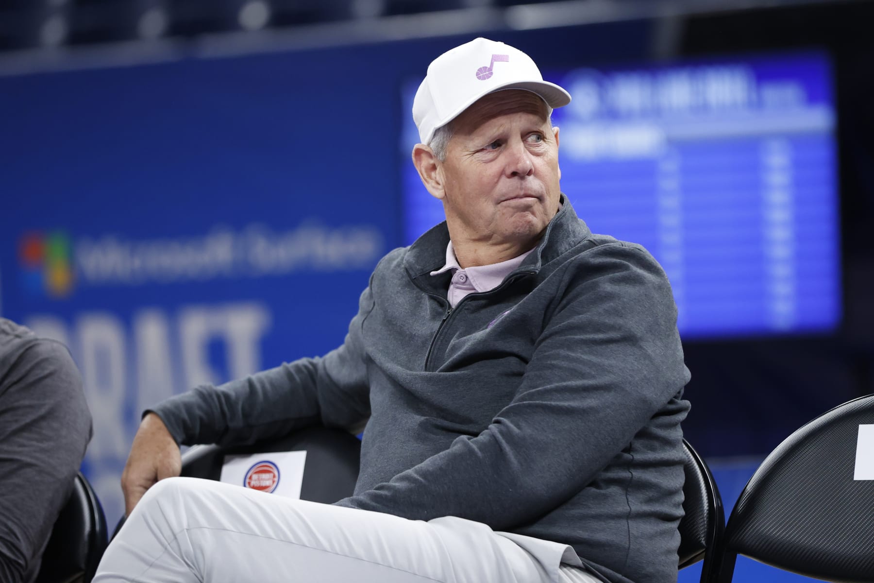 CHICAGO, IL - MAY 18: Danny Ainge looks on during the 2023 NBA Combine at Wintrust Arena on May 18, 2023 in Chicago, Illinois. NOTE TO USER: User expressly acknowledges and agrees that, by downloading and or using this photograph, user is consenting to the terms and conditions of the Getty Images License Agreement. Mandatory Copyright Notice: Copyright 2023 NBAE (Photo by Kamil Krzaczynski/NBAE via Getty Images)