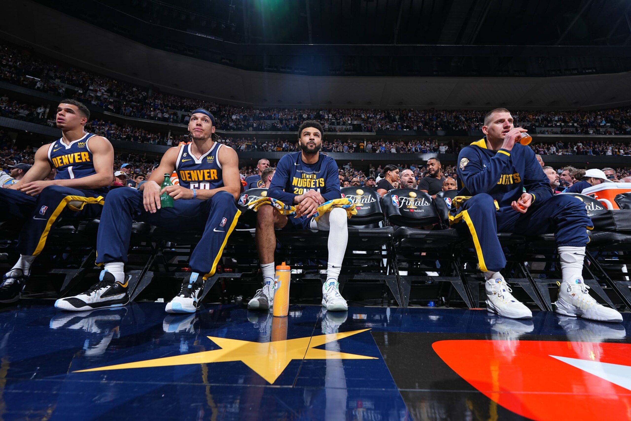 Michael Porter Jr., Aaron Gordon, Jamal Murray and Nikola JokiÄ