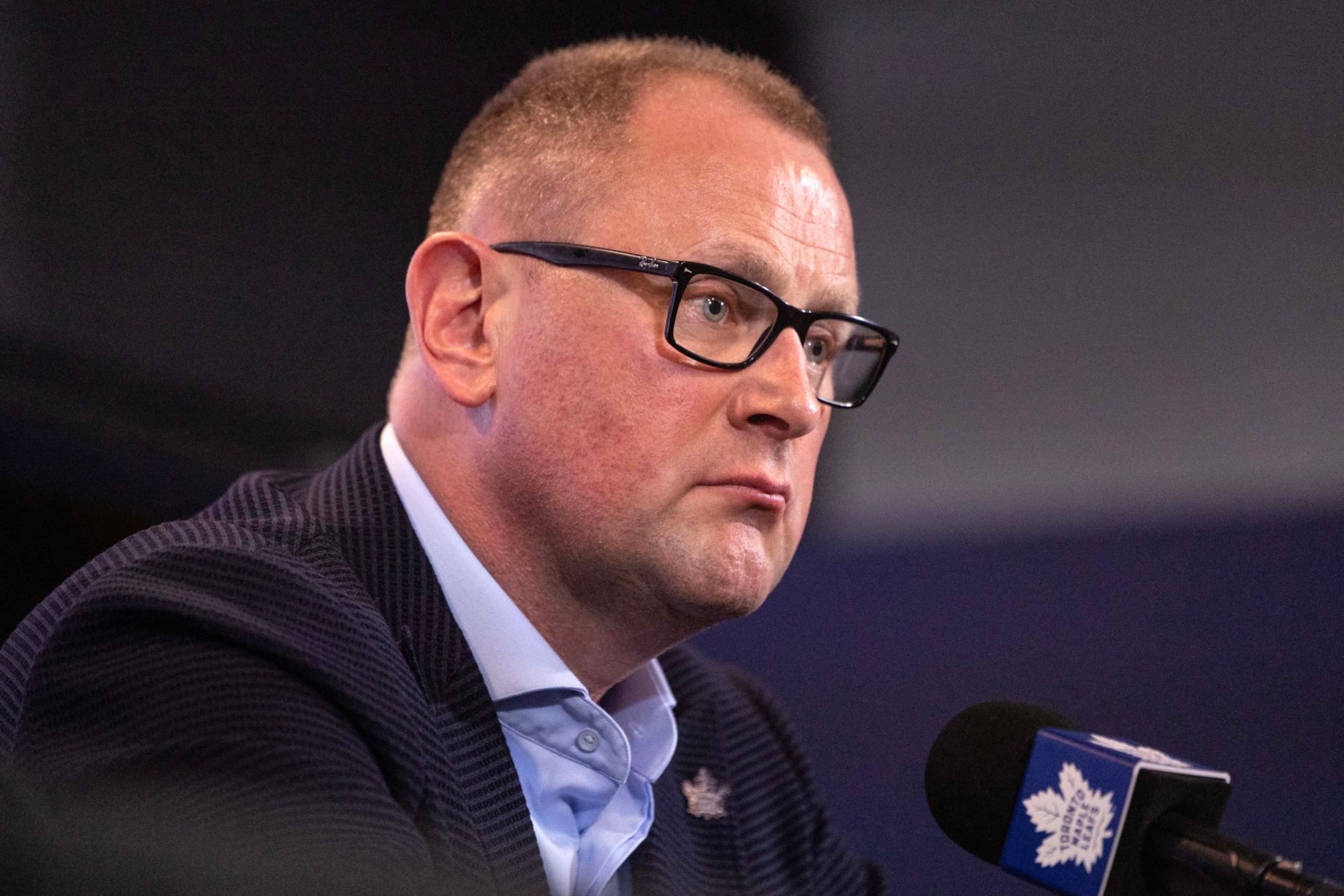 TORONTO, ON - June 1  - Toronto Maple Leafs' new General Manager Brad Treliving during a news conference in Toronto, June 1, 2023.        (Andrew Francis Wallace/Toronto Star via Getty Images)