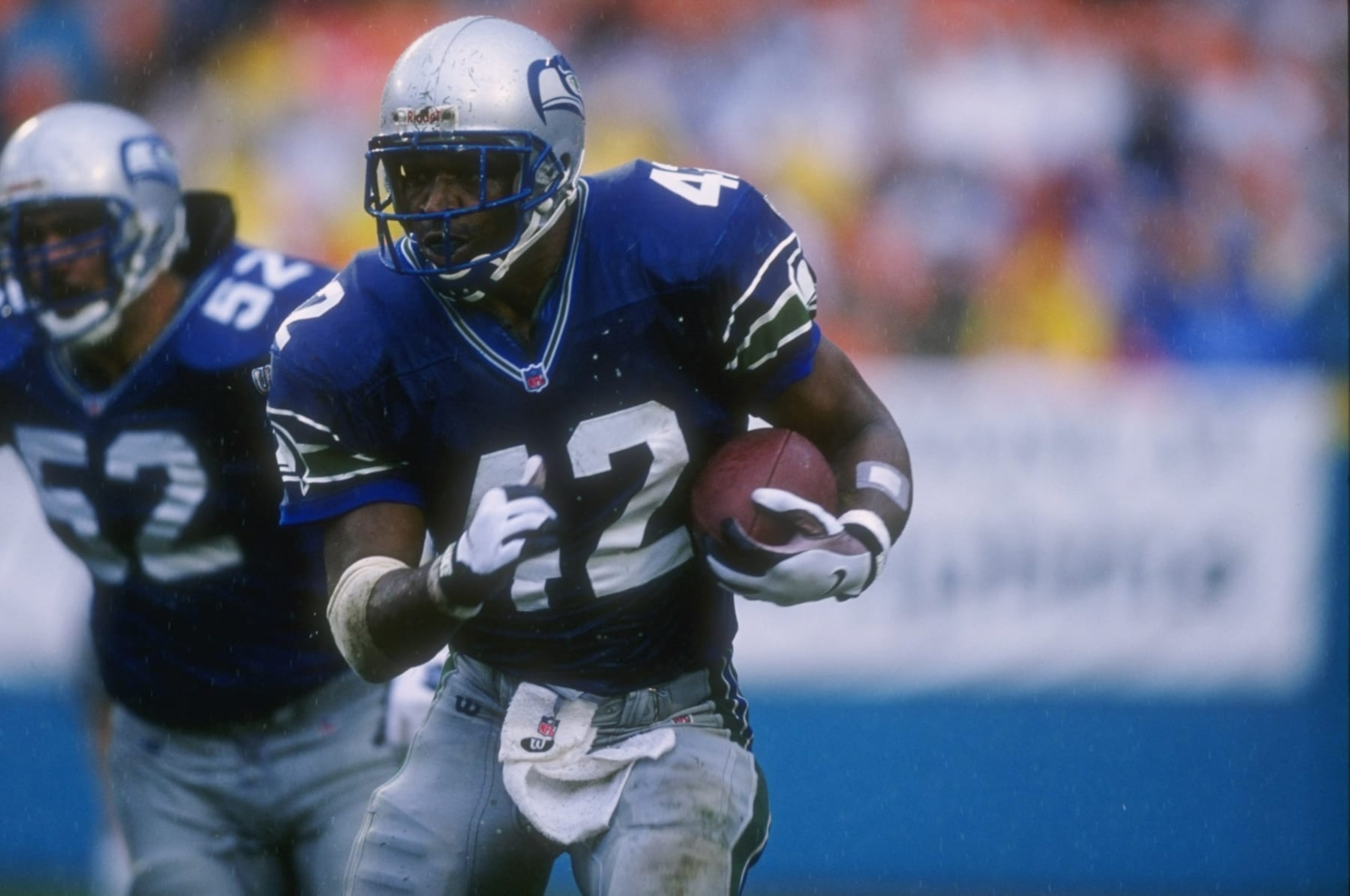 Chris Warren played for the Seahawks from 1990-97 and ran for 6,706 yards