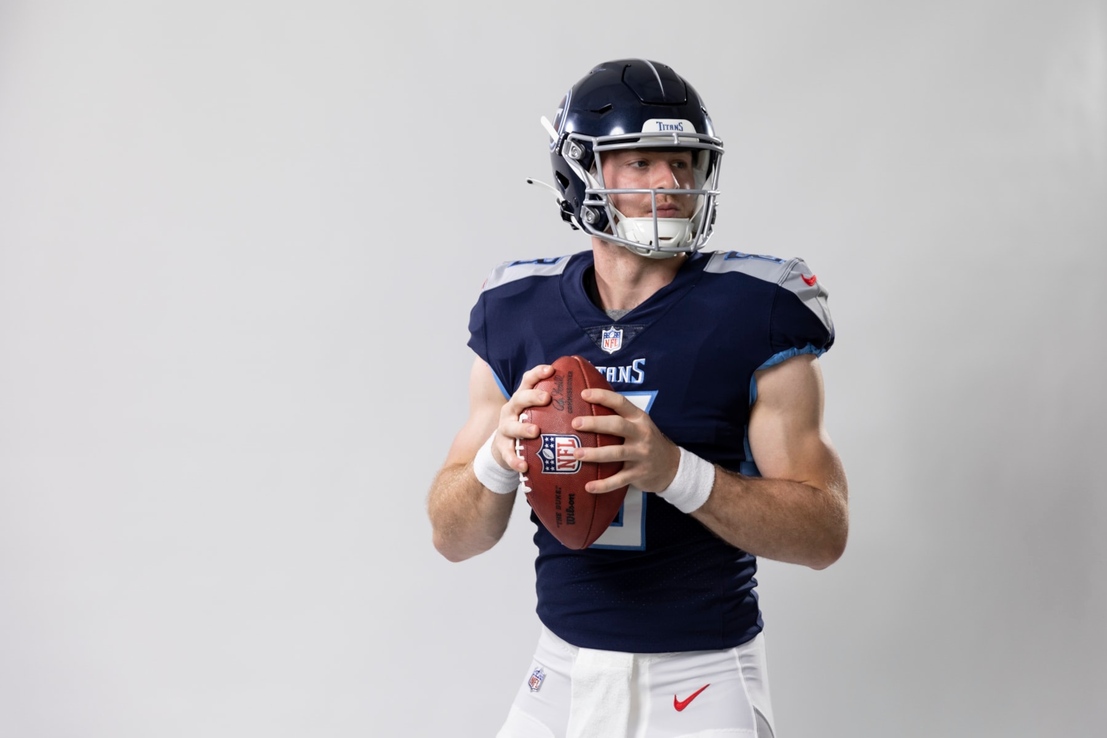 LOS ANGELES, CALIFORNIA - MAY 20: Will Levis #8 of the Tennessee Titans poses for a portrait during the NFLPA Rookie Premiere on May 20, 2023 in Los Angeles, California. (Photo by Michael Owens/Getty Images) LOS ANGELES, CALIFORNIA - MAY 20: Will Levis #8 of the Tennessee Titans poses for a portrait during the NFLPA Rookie Premiere on May 20, 2023 in Los Angeles, California. (Photo by Michael Owens/Getty Images)