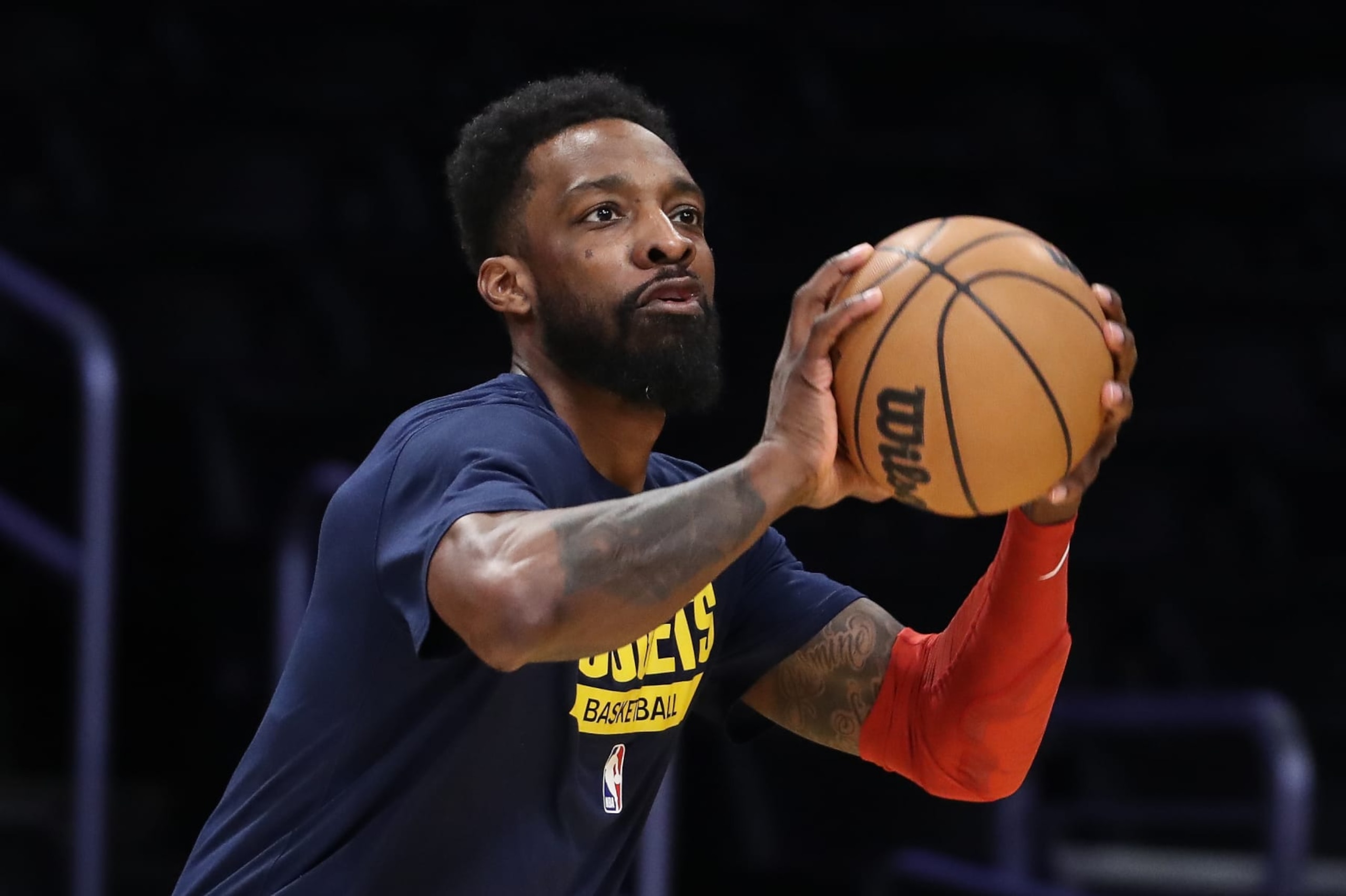 LOS ANGELES, CA - MAY 22: Denver Nuggets forward Jeff Green (32) before the Denver Nuggets versus the Los Angeles Lakers in Game 4 of the NBA Western Conference Finals on May 22, 2023, at Crypto.com Arena in Los Angeles, CA. (Photo by Jevone Moore/Icon Sportswire via Getty Images)