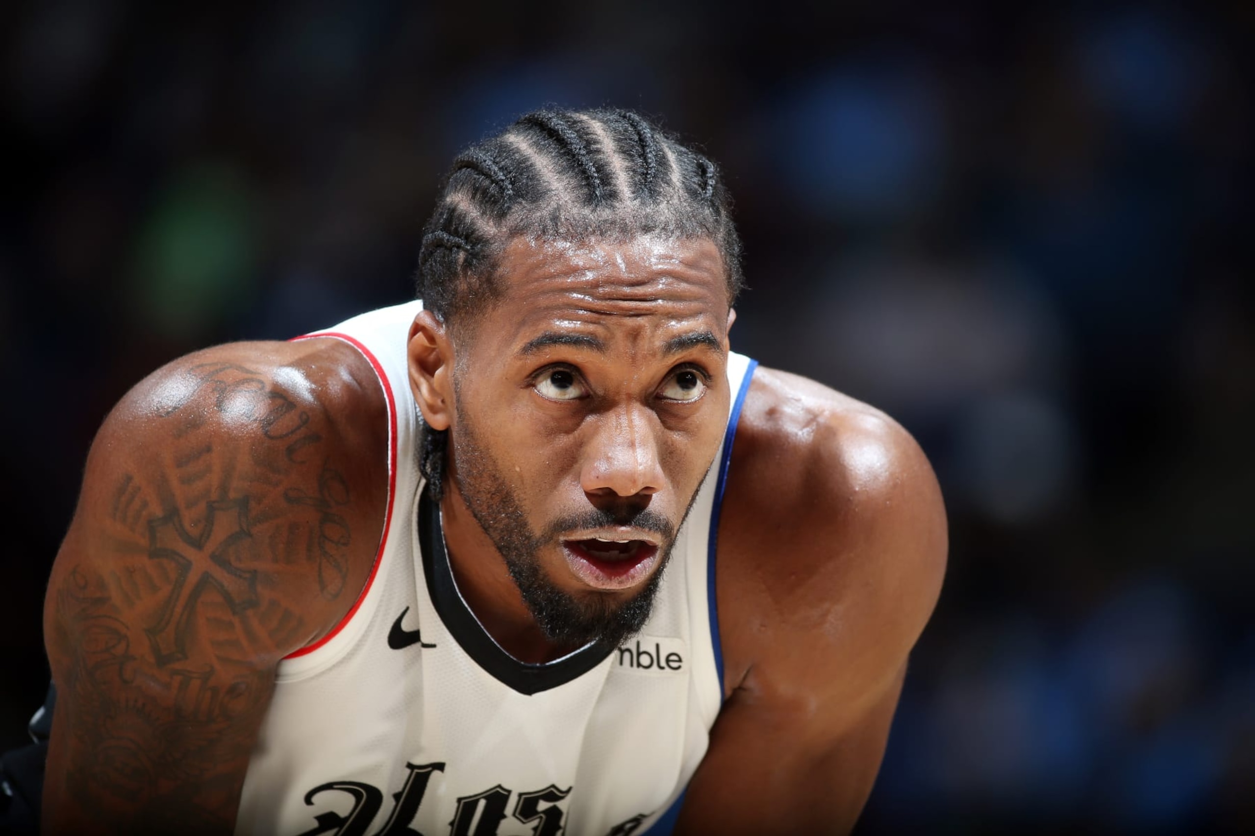 MINNEAPOLIS, MN -  DECEMBER 13: Kawhi Leonard #2 of the LA Clippers looks on during the game against the Minnesota Timberwolves on December 13, 2019 at Target Center in Minneapolis, Minnesota. NOTE TO USER: User expressly acknowledges and agrees that, by downloading and or using this Photograph, user is consenting to the terms and conditions of the Getty Images License Agreement. Mandatory Copyright Notice: Copyright 2019 NBAE (Photo by David Sherman/NBAE via Getty Images)