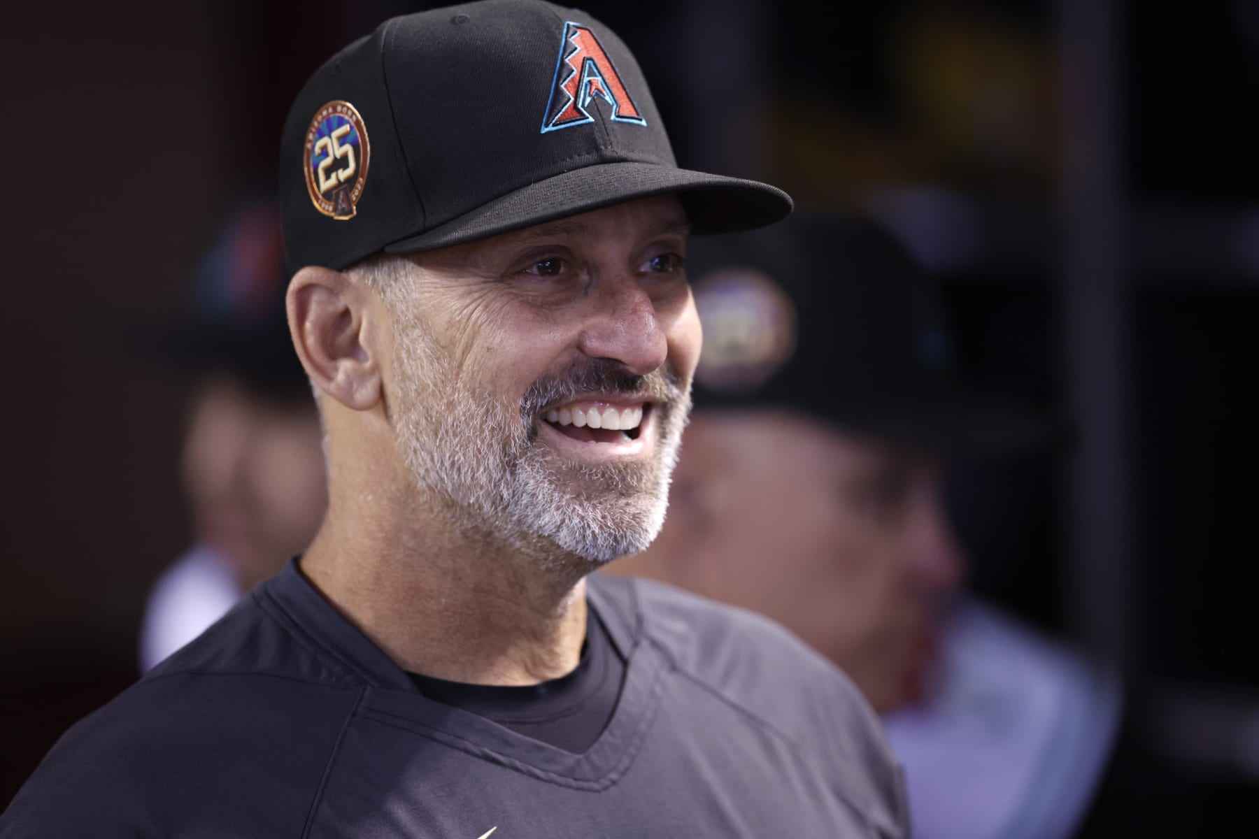 PHOENIX, ARIZONA - JUNE 04: Manager Torey Lovullo #17 of the Arizona Diamondbacks smiles before the game against the Atlanta Braves at Chase Field on June 04, 2023 in Phoenix, Arizona. The Braves defeated the Diamondbacks 8-5. (Photo by Chris Coduto/Getty Images)