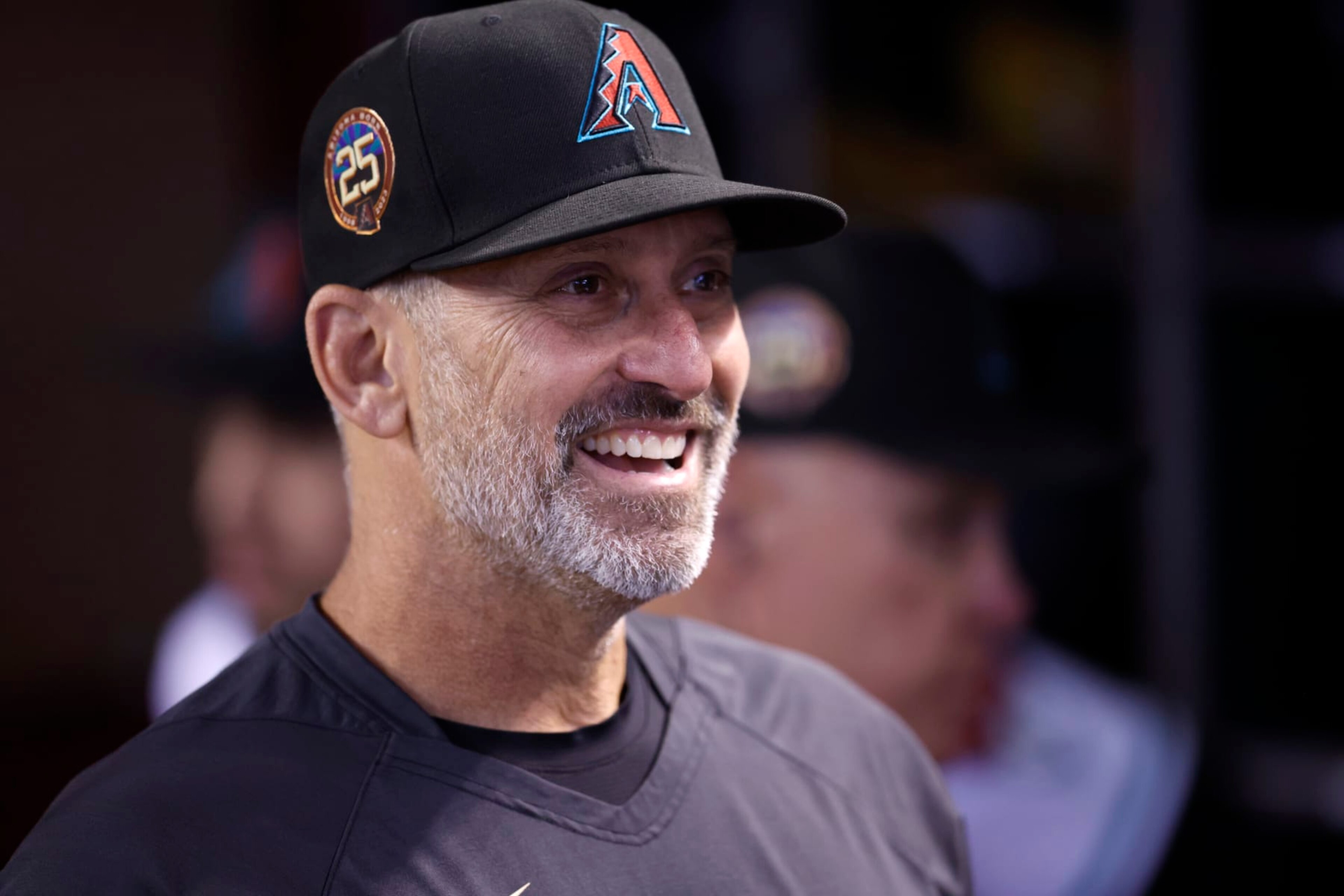 PHOENIX, ARIZONA - JUNE 04: Manager Torey Lovullo #17 of the Arizona Diamondbacks smiles before the game against the Atlanta Braves at Chase Field on June 04, 2023 in Phoenix, Arizona. The Braves defeated the Diamondbacks 8-5. (Photo by Chris Coduto/Getty Images) PHOENIX, ARIZONA - JUNE 04: Manager Torey Lovullo #17 of the Arizona Diamondbacks smiles before the game against the Atlanta Braves at Chase Field on June 04, 2023 in Phoenix, Arizona. The Braves defeated the Diamondbacks 8-5. (Photo by Chris Coduto/Getty Images)