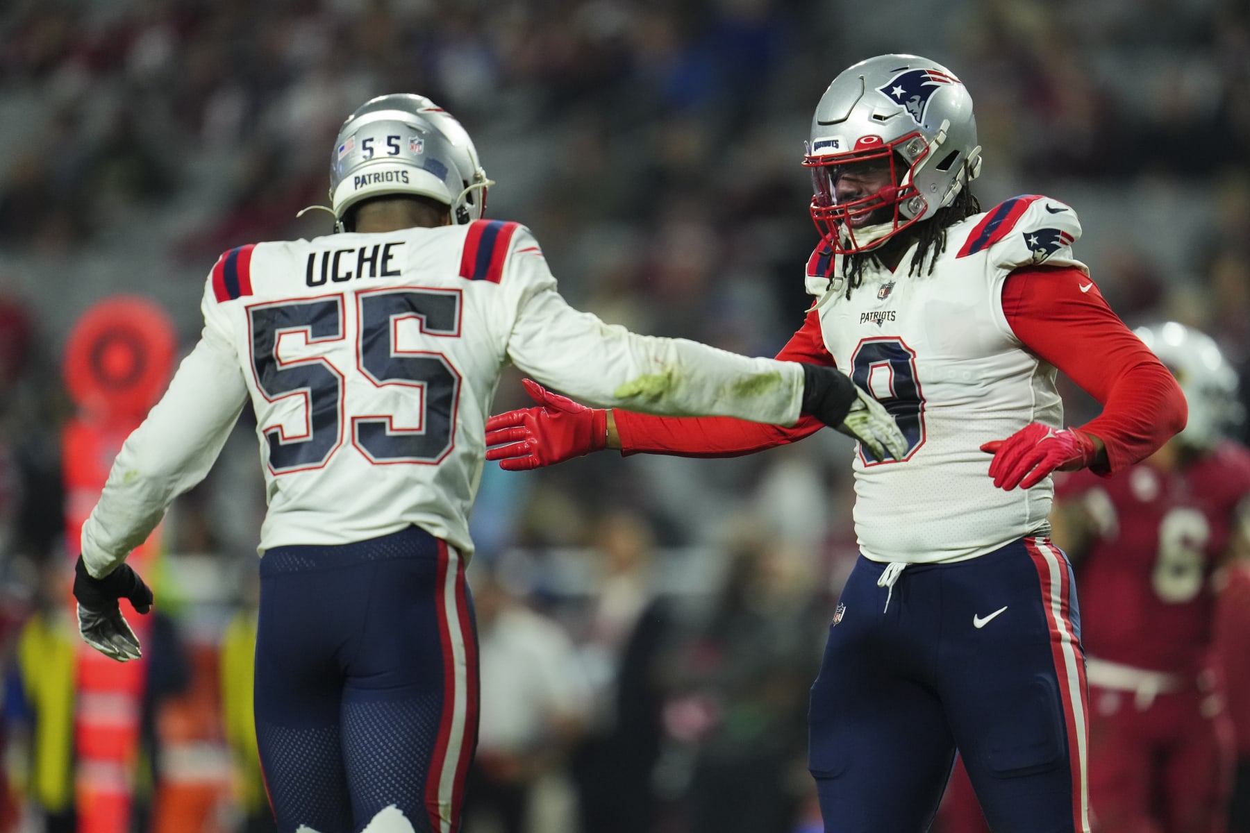 Josh Uche (left) and Matt Judon (right)