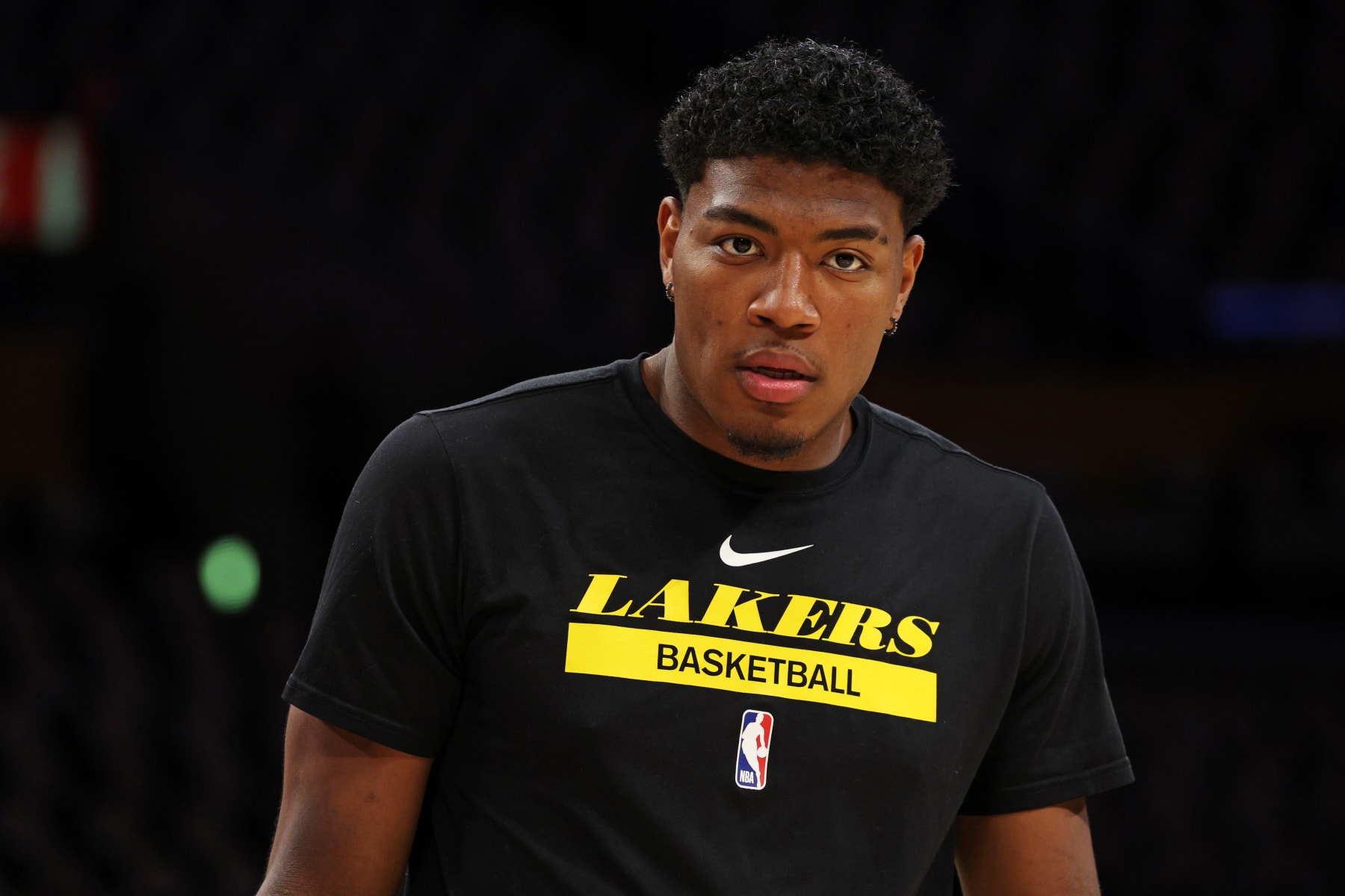 LOS ANGELES, CALIFORNIA - MAY 20: Rui Hachimura #28 of the Los Angeles Lakers warms up before playing against the Denver Nuggets in game three of the Western Conference Finals at Crypto.com Arena on May 20, 2023 in Los Angeles, California. NOTE TO USER: User expressly acknowledges and agrees that, by downloading and or using this photograph, User is consenting to the terms and conditions of the Getty Images License Agreement. (Photo by Harry How/Getty Images)
