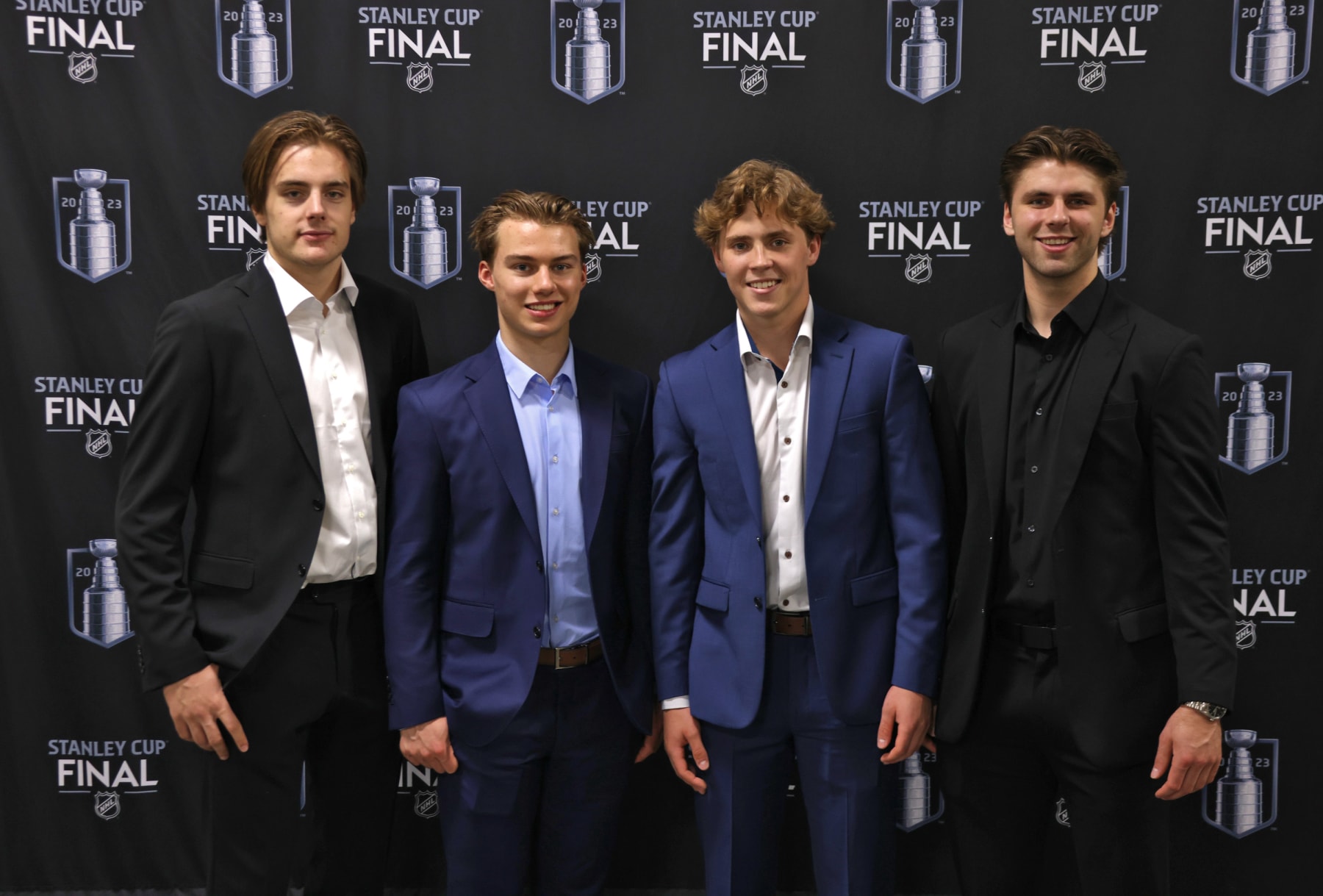 Connor Bedard (center-left) and Adam Fantilli (far right) will be forever connected thanks to likely being the No. 1 and No. 2 pick in the 2023 NHL draft.