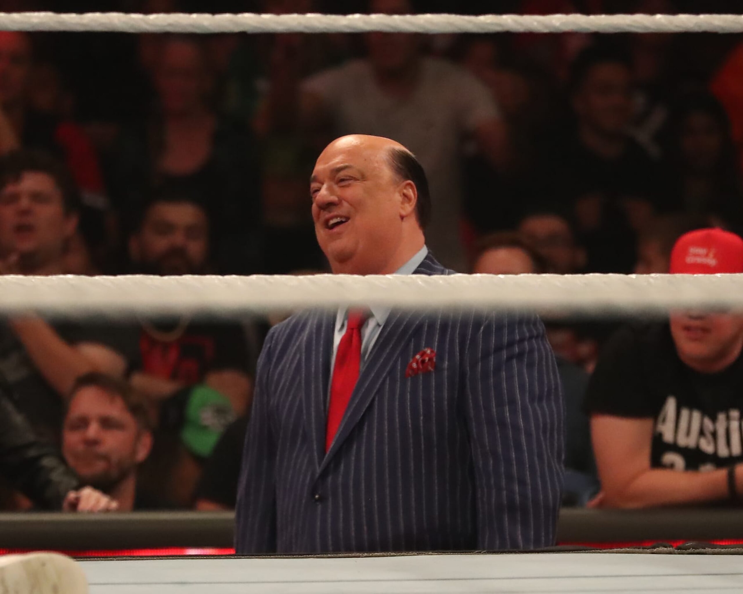 PHOENIX, ARIZONA - MARCH 27: Paul Heyman during WWE WrestleMania RAW at the Footprint Center on March 27, 2023 in Phoenix, Arizona, United States. (Photo by Alejandro Salazar/PX Images/Icon Sportswire via Getty Images) PHOENIX, ARIZONA - MARCH 27: Paul Heyman during WWE WrestleMania RAW at the Footprint Center on March 27, 2023 in Phoenix, Arizona, United States. (Photo by Alejandro Salazar/PX Images/Icon Sportswire via Getty Images)