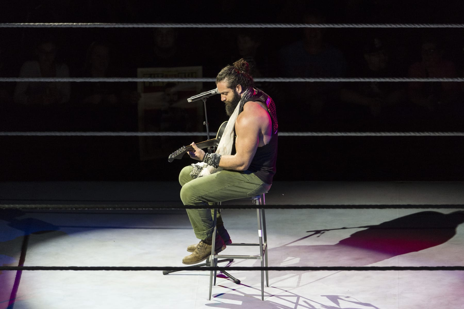 COLOGNE, GERMANY - NOVEMBER 07: Elias during the WWE Live Show at Lanxess Arena on November 7, 2018 in Cologne, Germany. (Photo by Marc Pfitzenreuter/Getty Images)