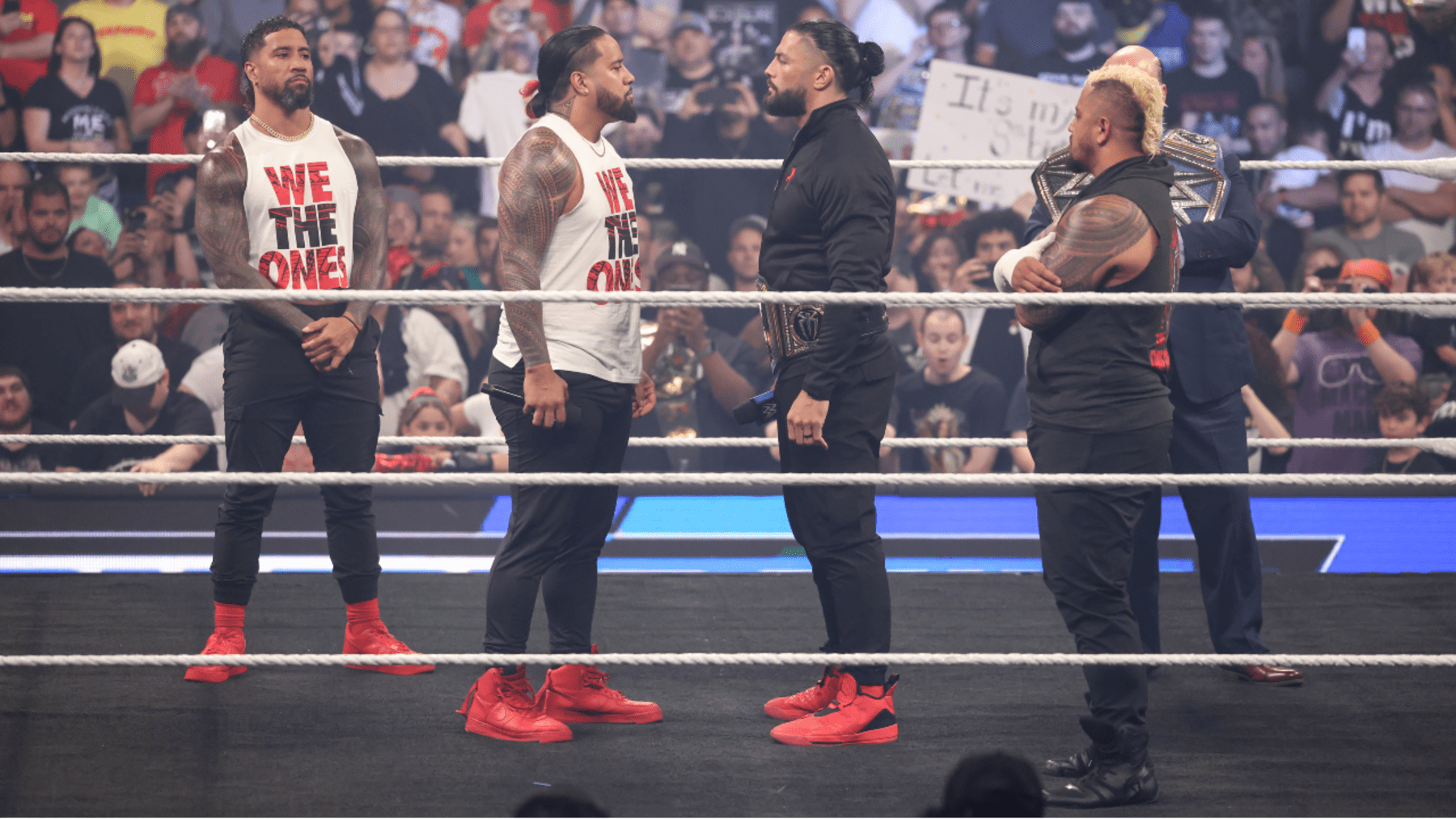 Where does The Bloodline's family feud rank among the best in WWE history? 