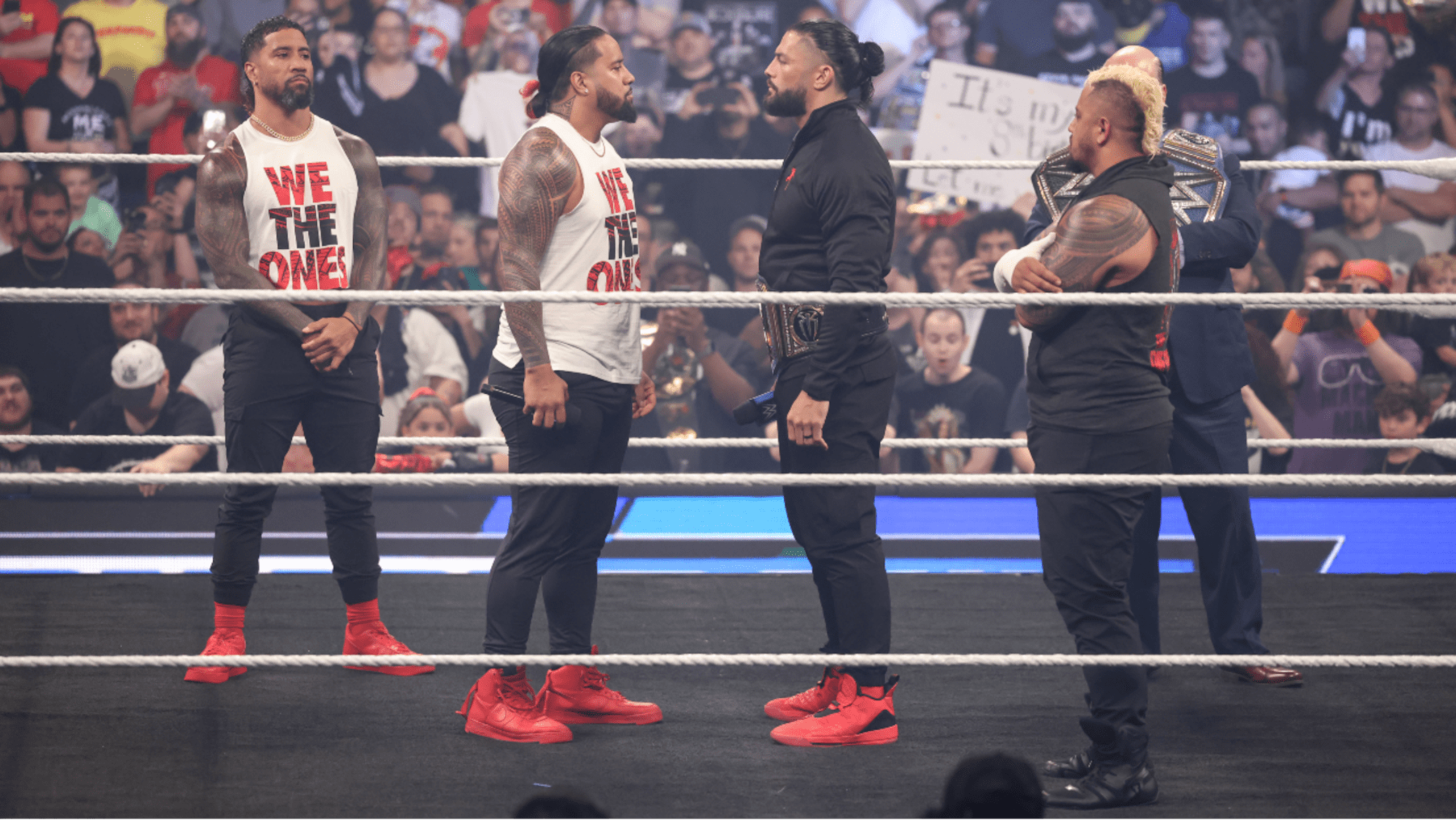 Where does The Bloodline's family feud rank among the best in WWE history? 