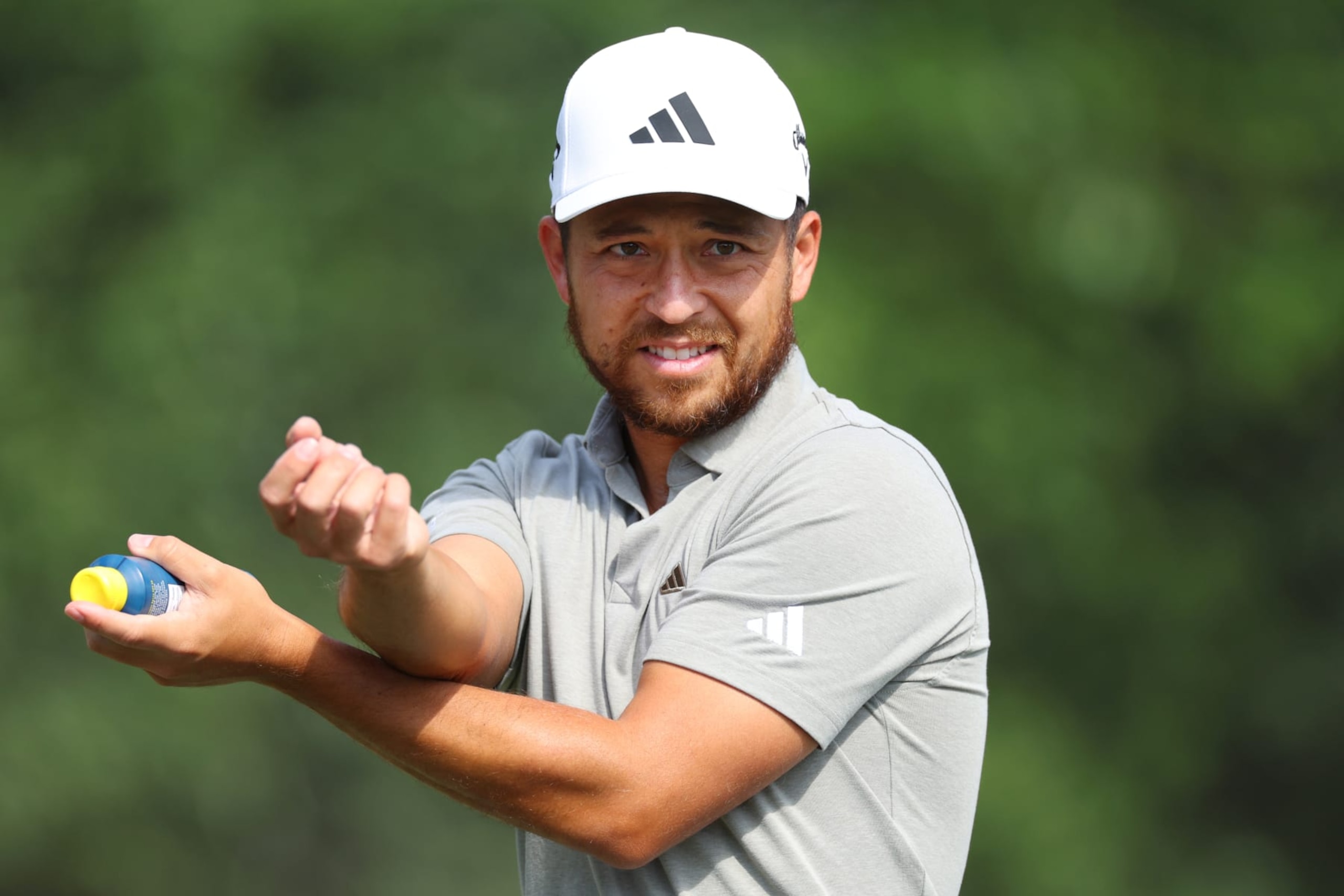 LOS ANGELES, CALIFORNIA - JUNE 12: Xander Schauffele of the United States looks on from the range during a practice round prior to the 123rd U.S. Open Championship at The Los Angeles Country Club on June 12, 2023 in Los Angeles, California. (Photo by Andrew Redington/Getty Images)