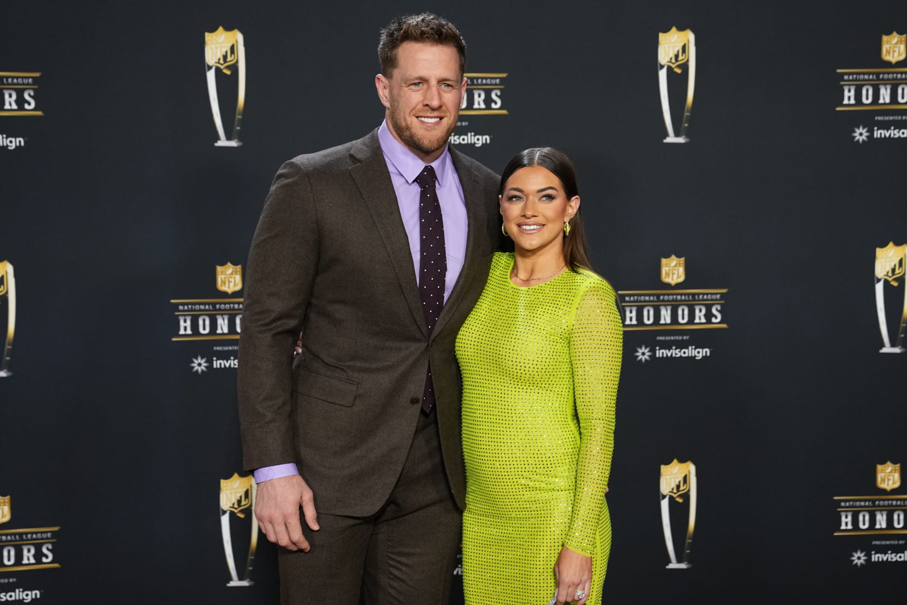 Former football player J.J. Watt arrives for the NFL Honors award show ahead of the Super Bowl 57 football game, Thursday, Feb. 9, 2023, in Phoenix. (AP Photo/Matt York)