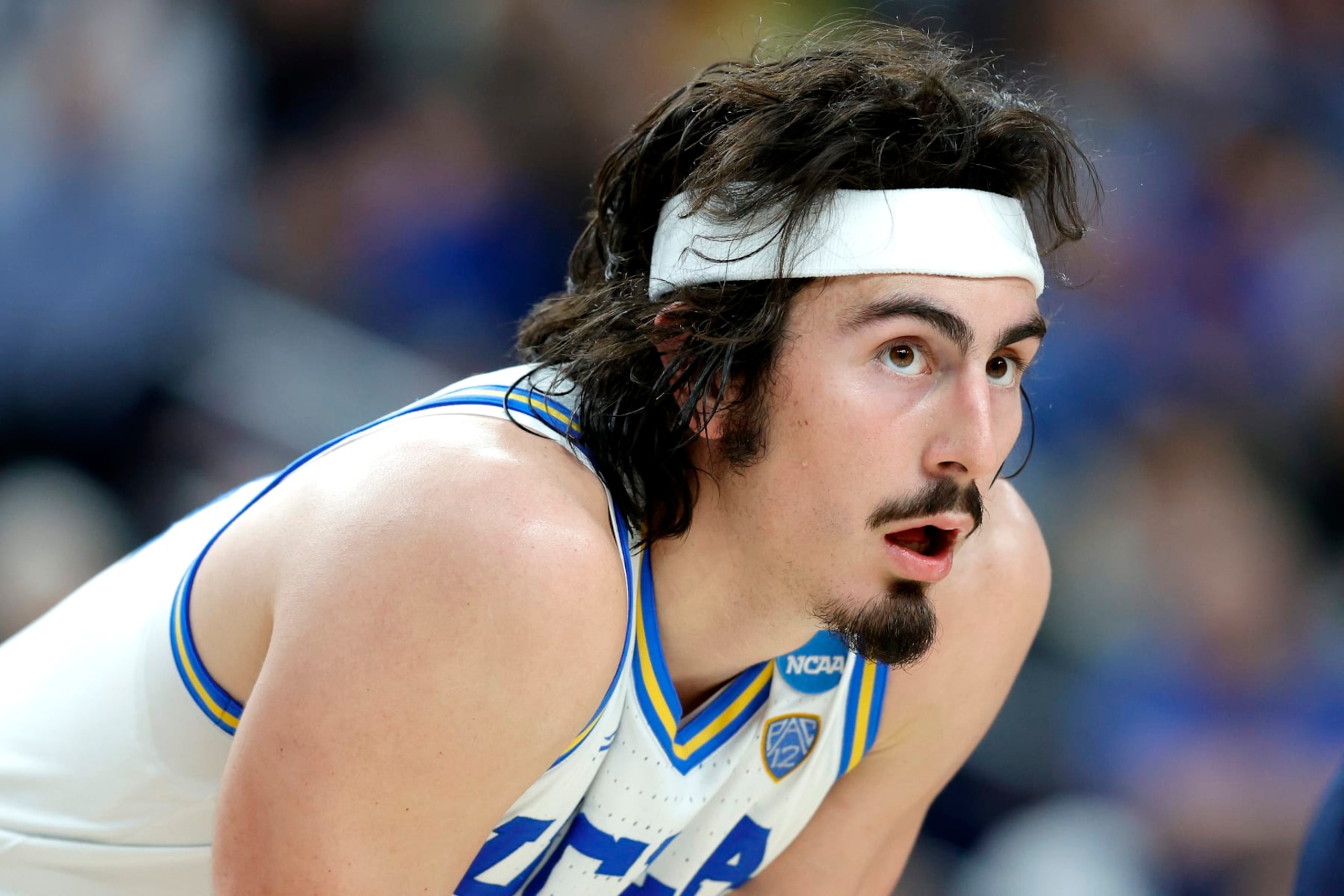 LAS VEGAS, NEVADA - MARCH 23: Jaime Jaquez Jr. #24 of the UCLA Bruins looks on against the Gonzaga Bulldogs during the second half in the Sweet 16 round of the NCAA Men's Basketball Tournament at T-Mobile Arena on March 23, 2023 in Las Vegas, Nevada. (Photo by Carmen Mandato/Getty Images)
