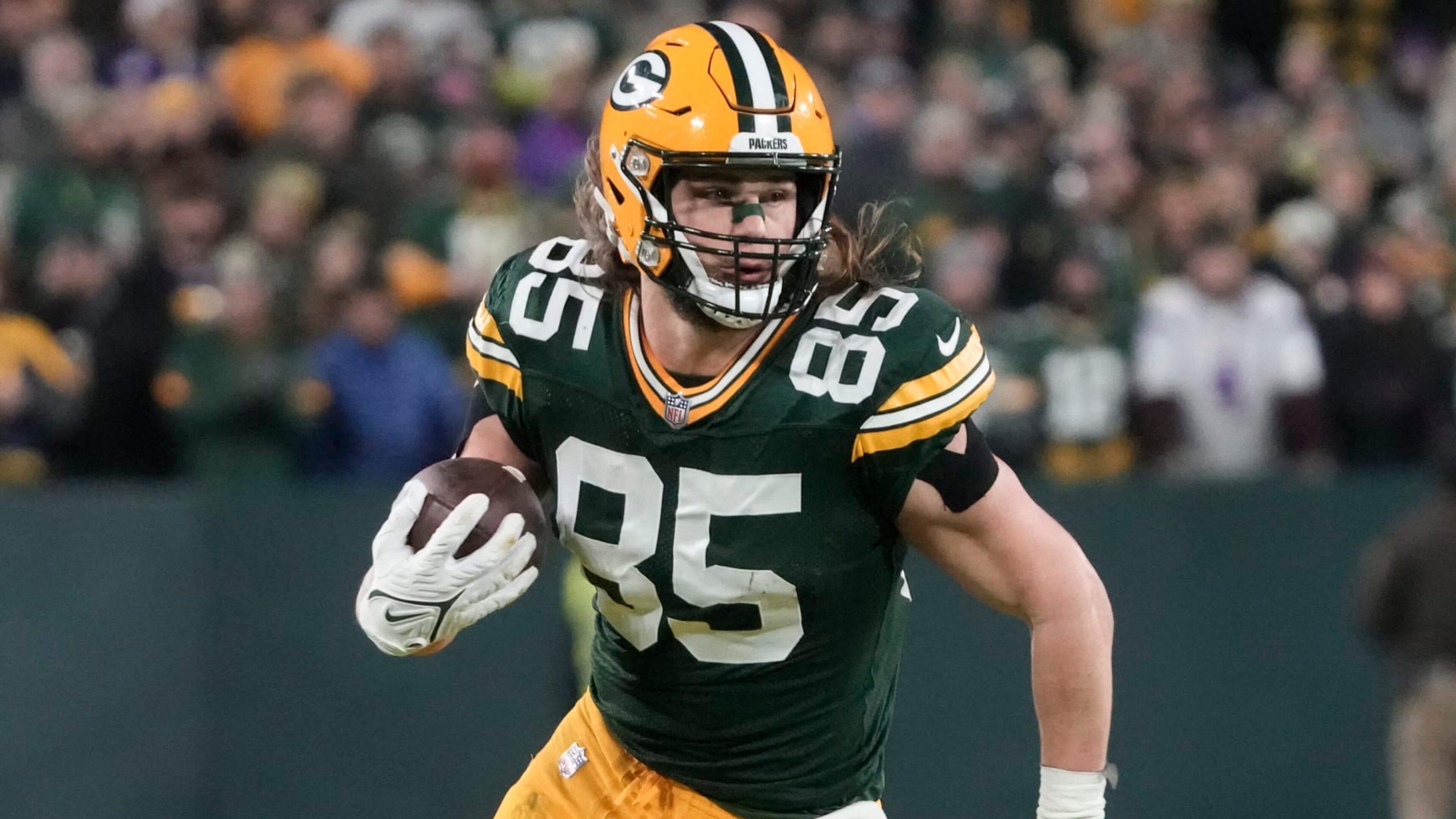 Green Bay Packers' Robert Tonyan during an NFL football game against the Minnesota Vikings Sunday, Jan. 1, 2023, in Green Bay, Wis. (AP Photo/Morry Gash) Green Bay Packers' Robert Tonyan during an NFL football game against the Minnesota Vikings Sunday, Jan. 1, 2023, in Green Bay, Wis. (AP Photo/Morry Gash)