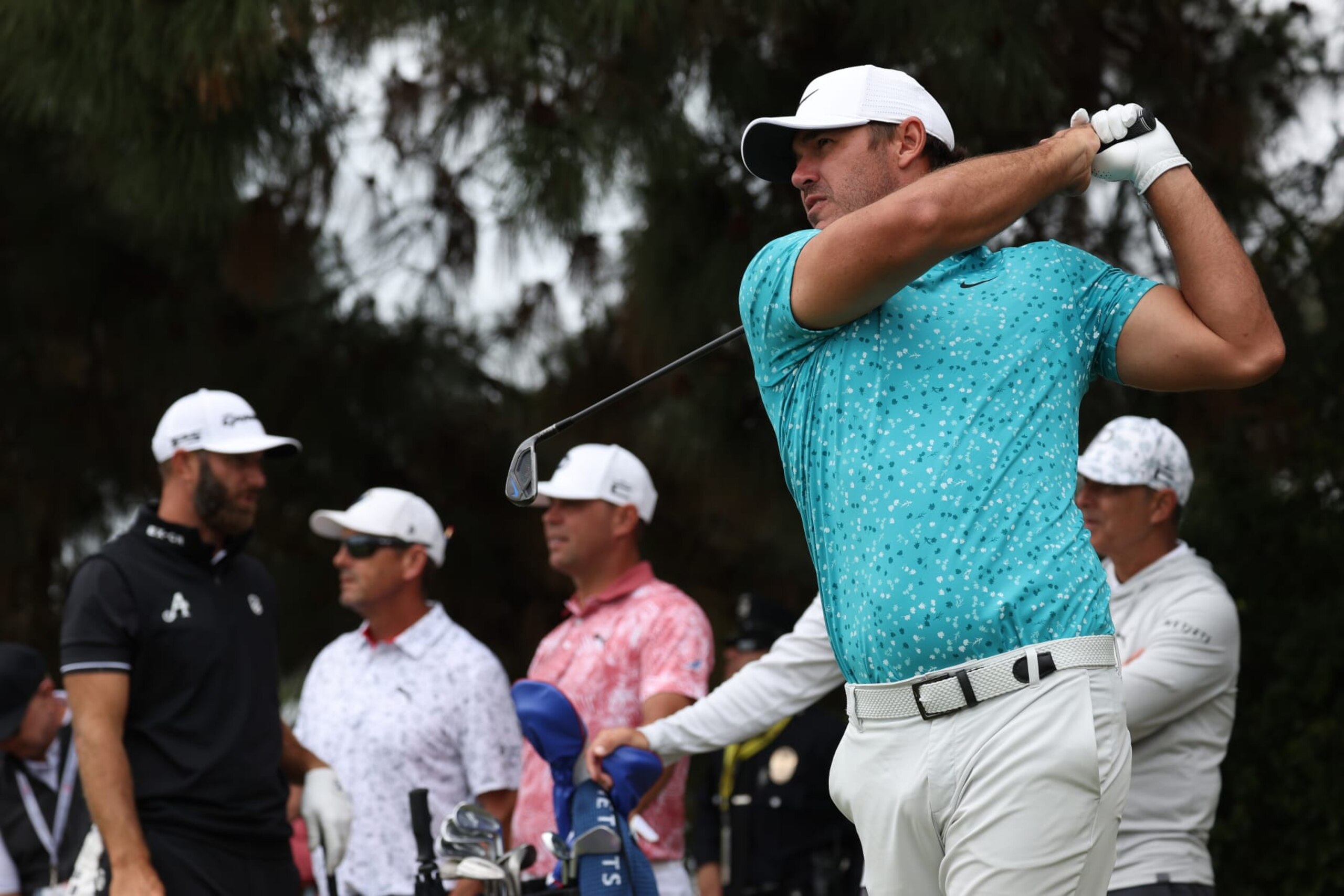 LOS ANGELES, CALIFORNIA - JUNE 13: Brooks Koepka of the United States plays a shot during a practice round prior to the 123rd U.S. Open Championship at The Los Angeles Country Club on June 13, 2023 in Los Angeles, California. (Photo by Harry How/Getty Images)