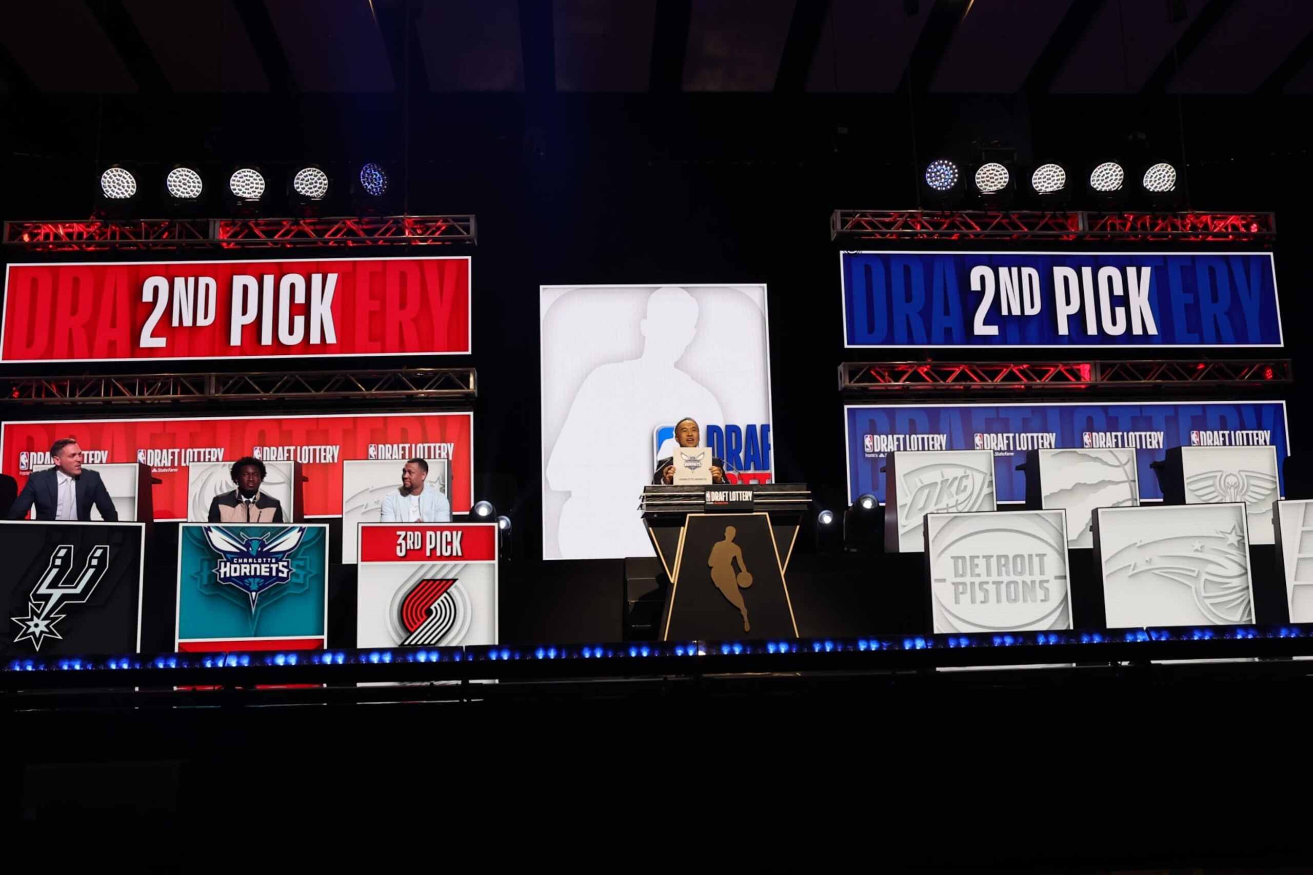 CHICAGO,IL - MAY 16: The Charlotte Hornets receive the 2nd Pick during the 2023 NBA Draft Lottery at McCormick Place on May 16, 2023 in Chicago, Illinois. NOTE TO USER: User expressly acknowledges and agrees that, by downloading and or using this photograph, user is consenting to the terms and conditions of the Getty Images License Agreement. Mandatory Copyright Notice: Copyright 2023 NBAE (Photo by Jeff Haynes/NBAE via Getty Images)