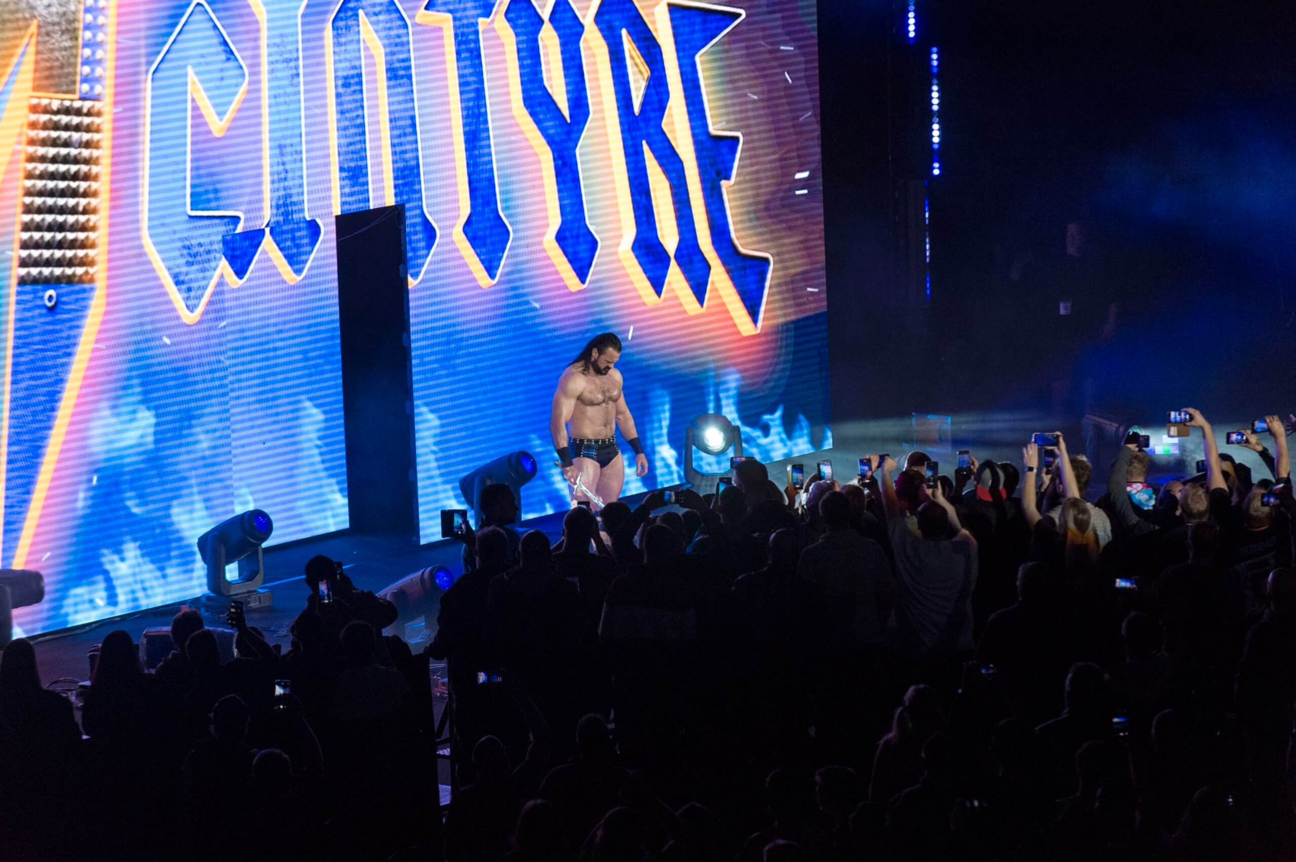 DORTMUND, GERMANY - NOVEMBER 01: Drew McIntyre attends the WWE Live Show at Westfalenhalle on November 1, 2022 in Dortmund, Germany. (Photo by Marc Pfitzenreuter/Getty Images)