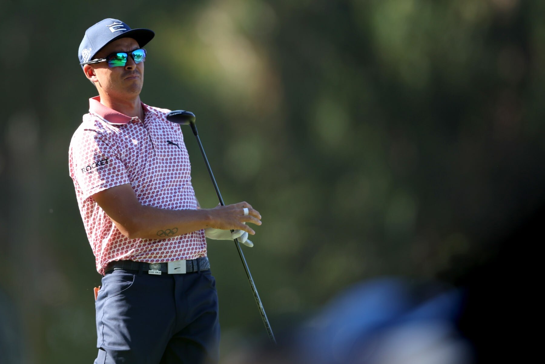 LOS ANGELES, CALIFORNIA - JUNE 17: Rickie Fowler of the United States plays his shot from the seventh tee during the third round of the 123rd U.S. Open Championship at The Los Angeles Country Club on June 17, 2023 in Los Angeles, California. (Photo by Sean M. Haffey/Getty Images)