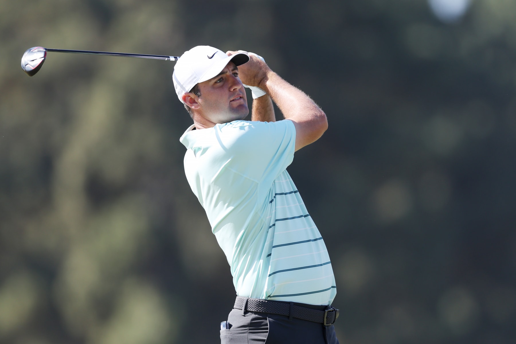 LOS ANGELES, CALIFORNIA - JUNE 17: Scottie Scheffler of the United States plays his shot from the eighth tee during the third round of the 123rd U.S. Open Championship at The Los Angeles Country Club on June 17, 2023 in Los Angeles, California. (Photo by Richard Heathcote/Getty Images)