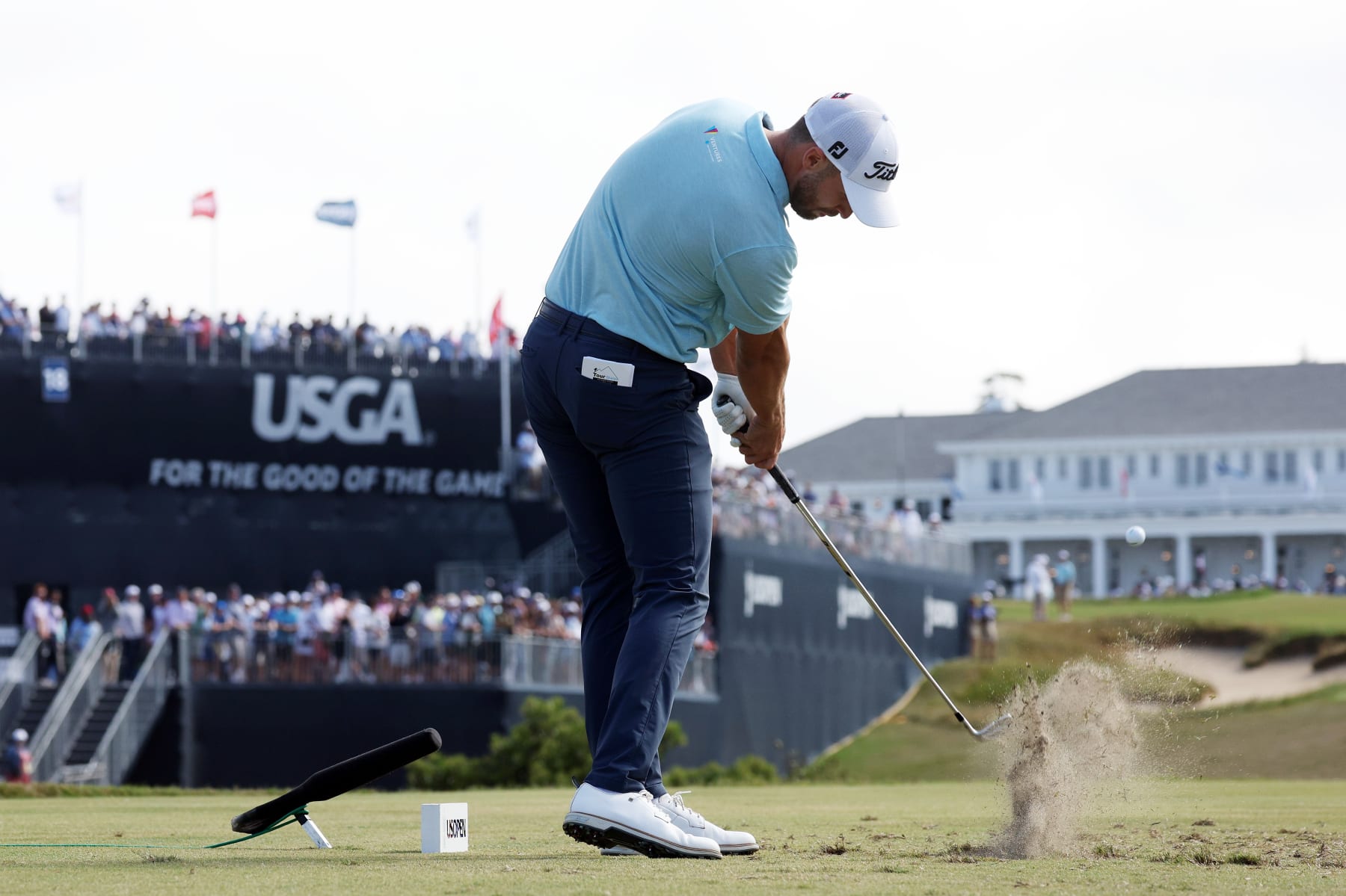 LOS ANGELES, CALIFORNIA - JUNE 18: Wyndham Clark of the United States \9t during the final round of the 123rd U.S. Open Championship at The Los Angeles Country Club on June 18, 2023 in Los Angeles, California. (Photo by Harry How/Getty Images)