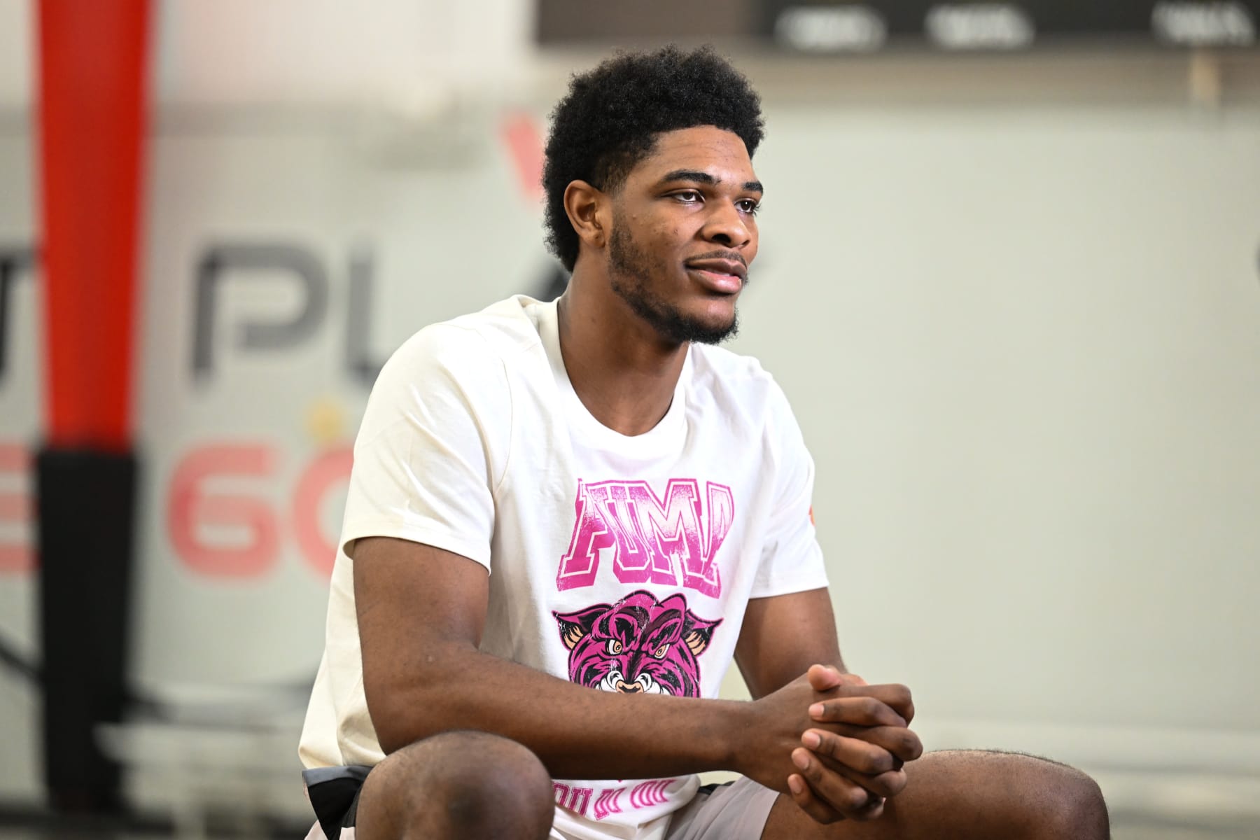 MARIETTA, GA - APRIL 25: NBA Draft prospect, Scoot Henderson works out on April 25, 2023 at Next Play 360 in Marietta, Georgia. NOTE TO USER: User expressly acknowledges and agrees that, by downloading and or using this Photograph, user is consenting to the terms and conditions of the Getty Images License Agreement. Mandatory Copyright Notice: Copyright 2023 NBAE (Photo by Adam Hagy/NBAE via Getty Images)