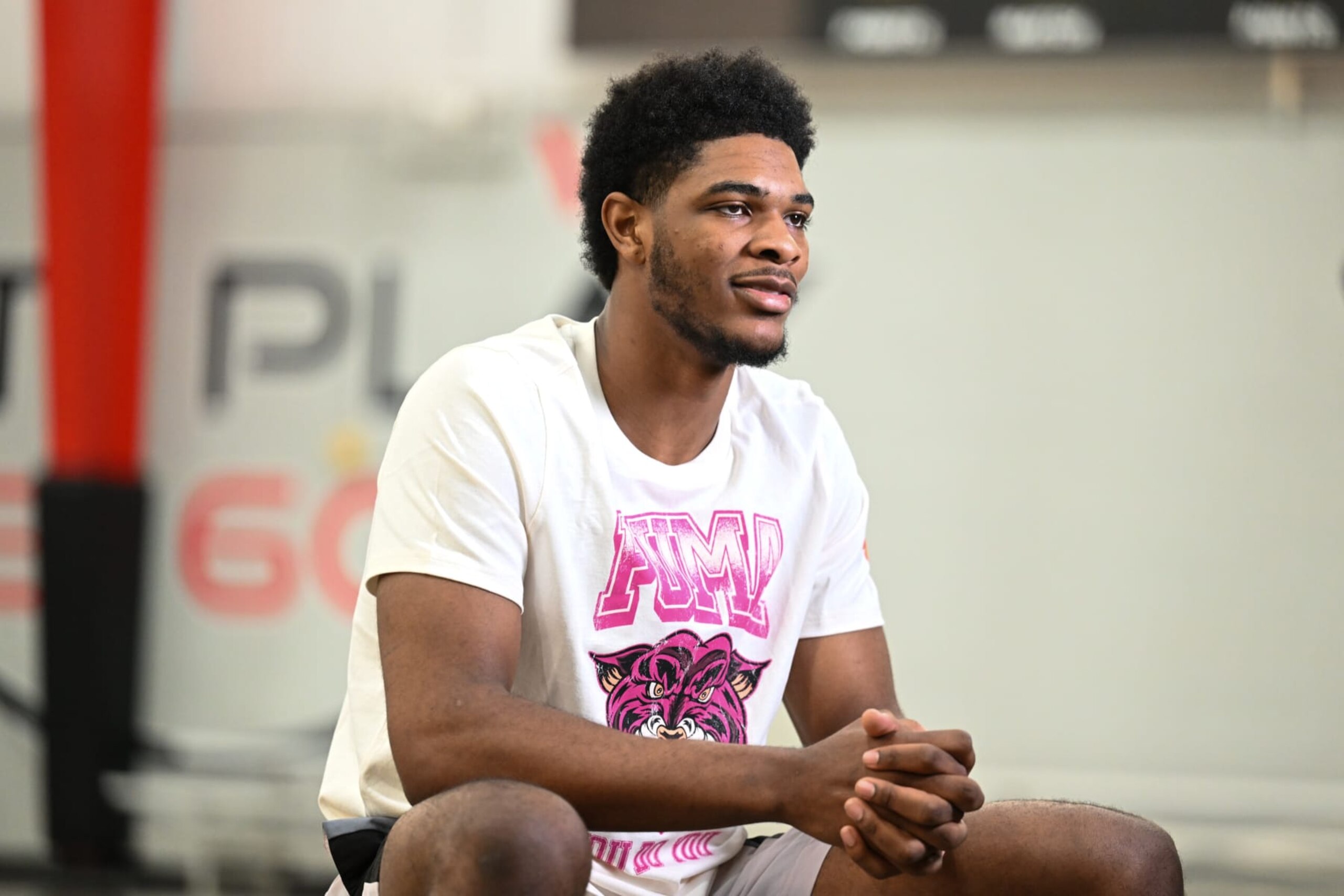MARIETTA, GA - APRIL 25: NBA Draft prospect, Scoot Henderson works out on April 25, 2023 at Next Play 360 in Marietta, Georgia. NOTE TO USER: User expressly acknowledges and agrees that, by downloading and or using this Photograph, user is consenting to the terms and conditions of the Getty Images License Agreement. Mandatory Copyright Notice: Copyright 2023 NBAE (Photo by Adam Hagy/NBAE via Getty Images)