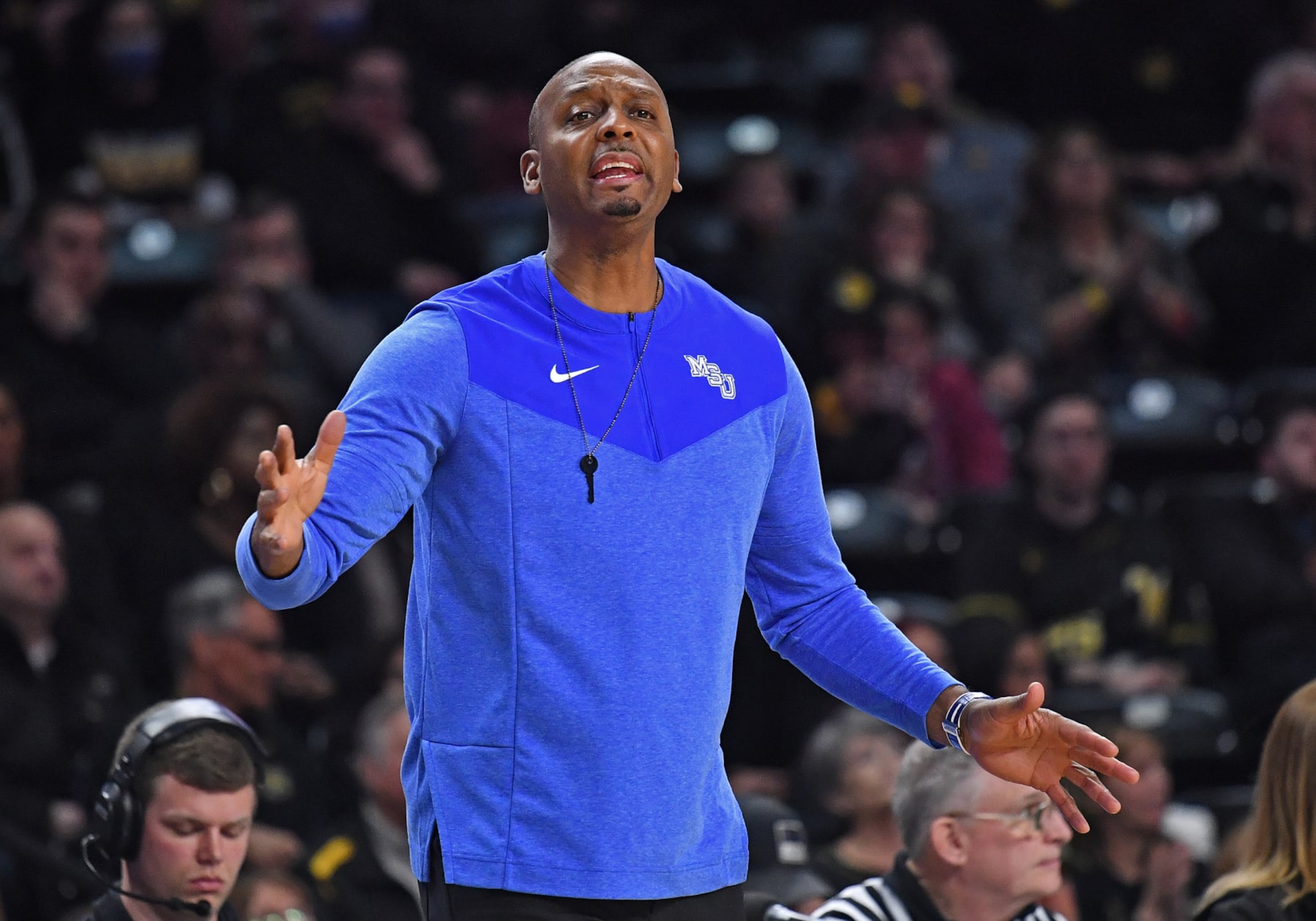WICHITA, KS - FEBRUARY 23: Head coach Penny Hardaway of the Memphis Tigers instructs his team during a game in the first half against the Wichita State Shockers at Charles Koch Arena on February 23, 2023 in Wichita, Kansas. (Photo by Peter G. Aiken/Getty Images) WICHITA, KS - FEBRUARY 23: Head coach Penny Hardaway of the Memphis Tigers instructs his team during a game in the first half against the Wichita State Shockers at Charles Koch Arena on February 23, 2023 in Wichita, Kansas. (Photo by Peter G. Aiken/Getty Images)