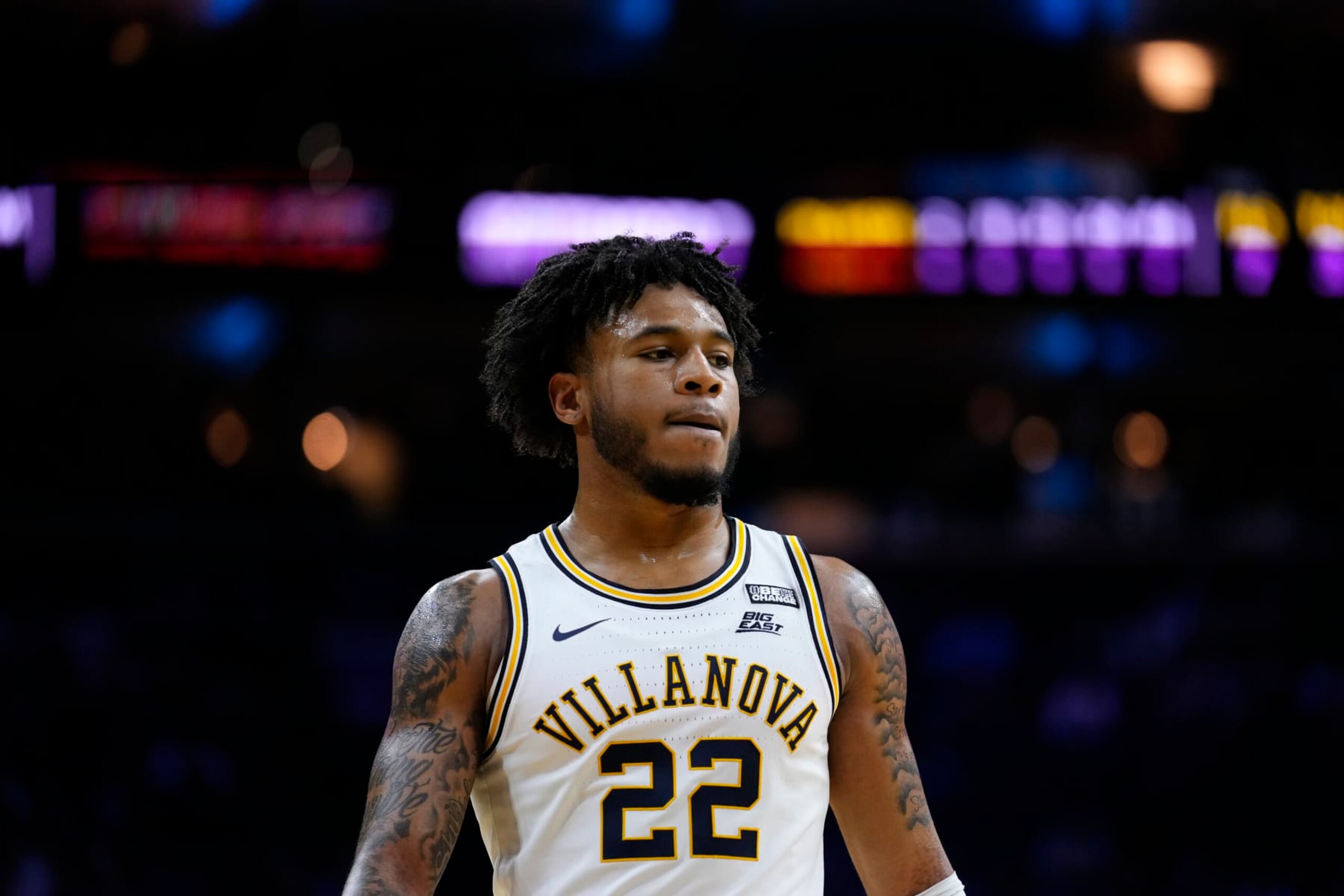 Villanova's Cam Whitmore plays during an NCAA college basketball game, Saturday, March 4, 2023, in Philadelphia. (AP Photo/Matt Slocum) Villanova's Cam Whitmore plays during an NCAA college basketball game, Saturday, March 4, 2023, in Philadelphia. (AP Photo/Matt Slocum)
