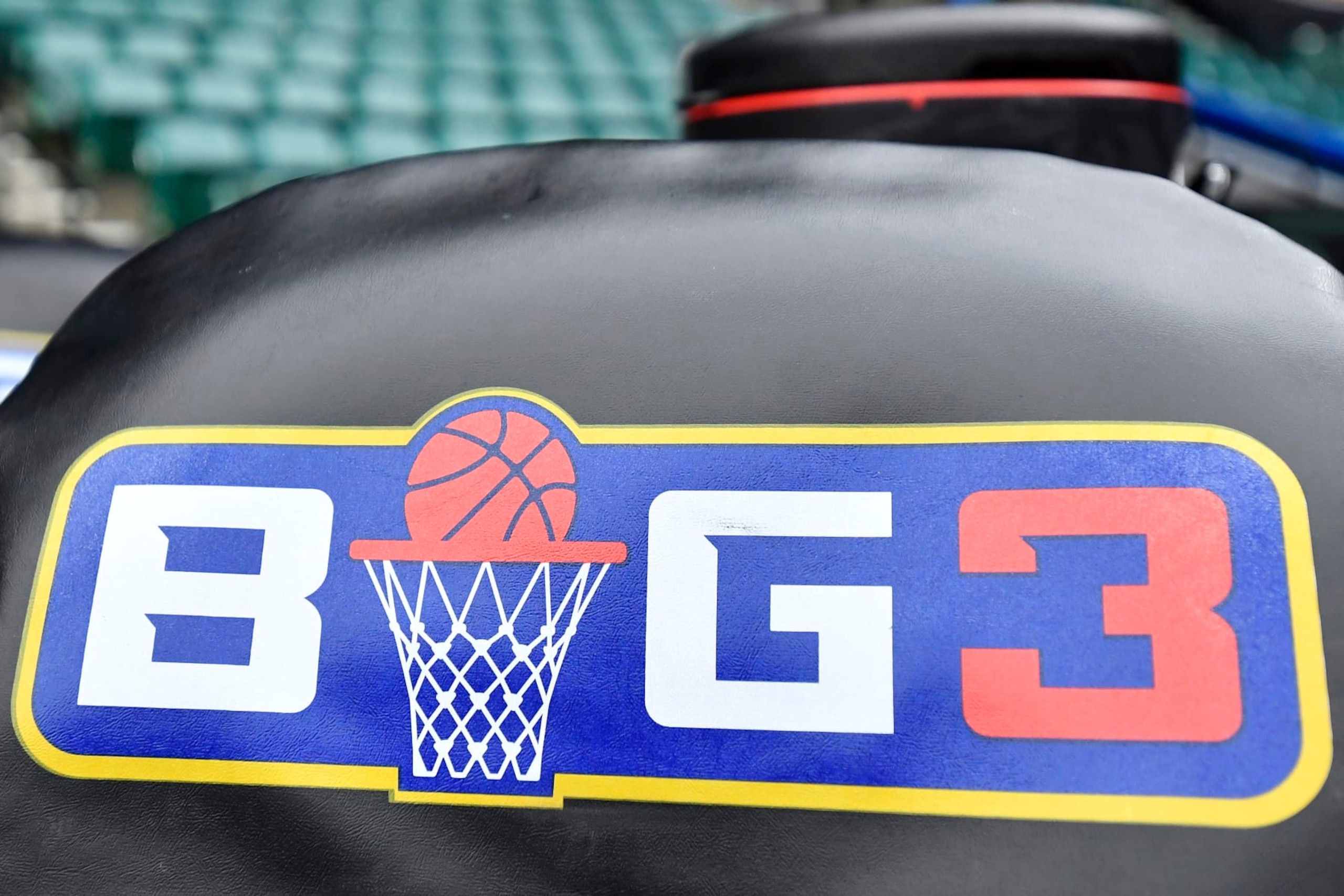 FRISCO, TEXAS - JULY 10: A detailed view of the BIG3 logo prior to the game between the Aliens and the Trilogy in BIG3 Week Four at Comerica Center on July 10, 2022 in Frisco, Texas. (Photo by Logan Riely/Getty Images for BIG3) FRISCO, TEXAS - JULY 10: A detailed view of the BIG3 logo prior to the game between the Aliens and the Trilogy in BIG3 Week Four at Comerica Center on July 10, 2022 in Frisco, Texas. (Photo by Logan Riely/Getty Images for BIG3)