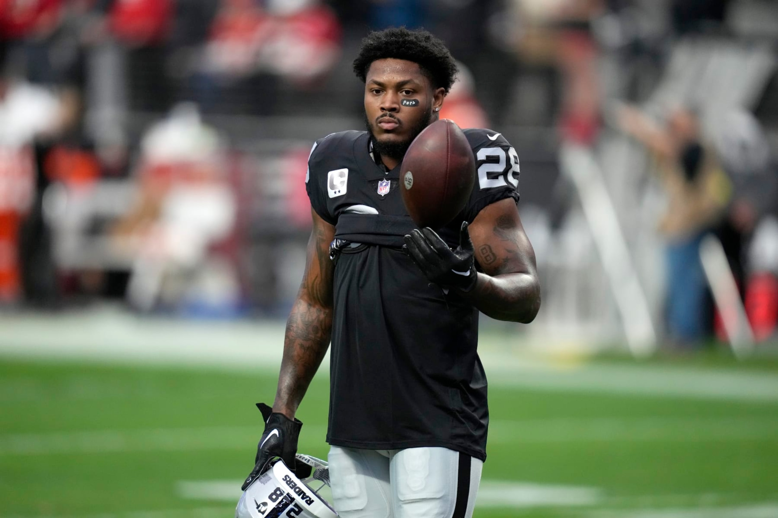 Raiders running back Josh Jacobs Raiders running back Josh Jacobs